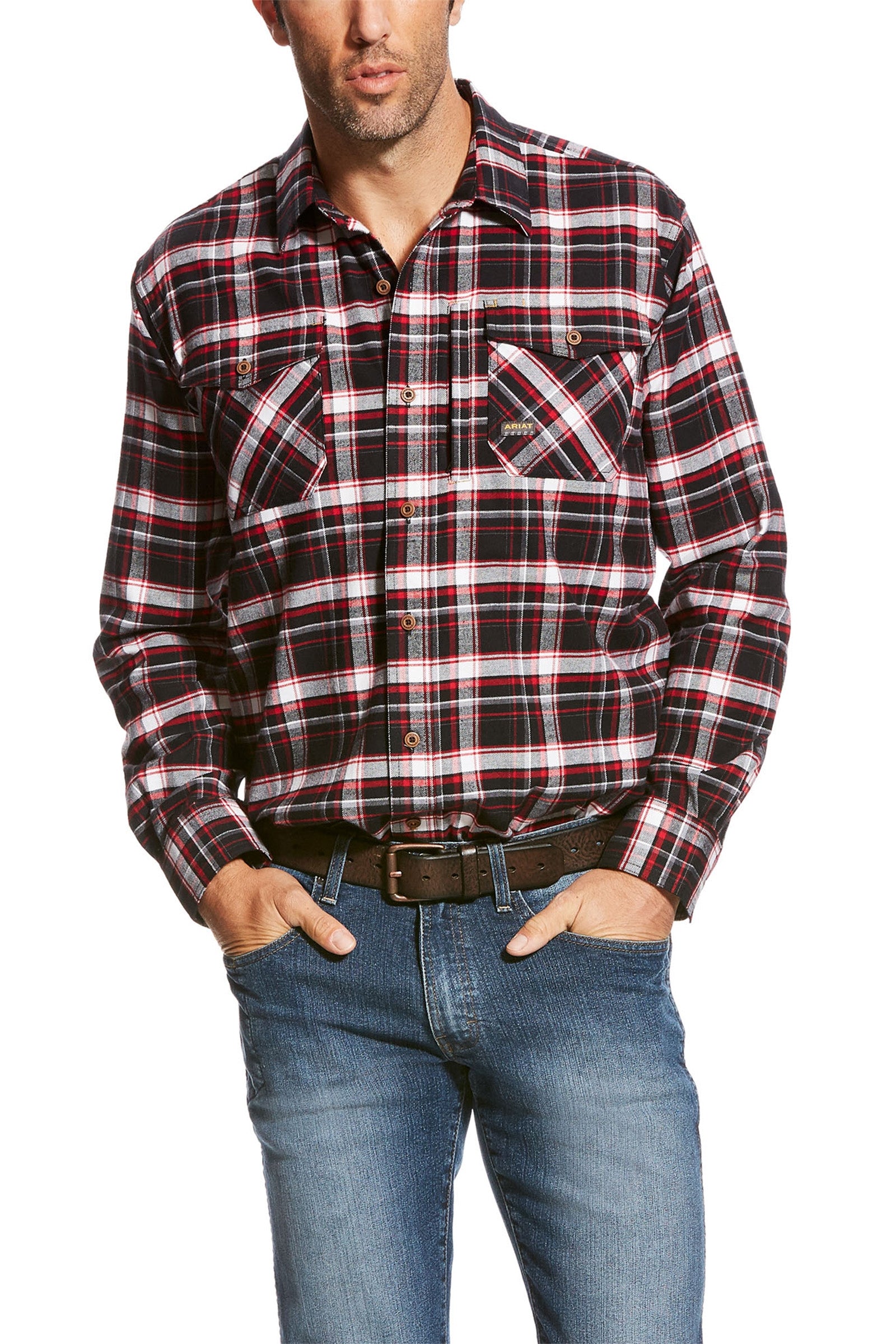 Ariat Rebar flanelová pracovní košile DuraStretch Mens Riding Clothing