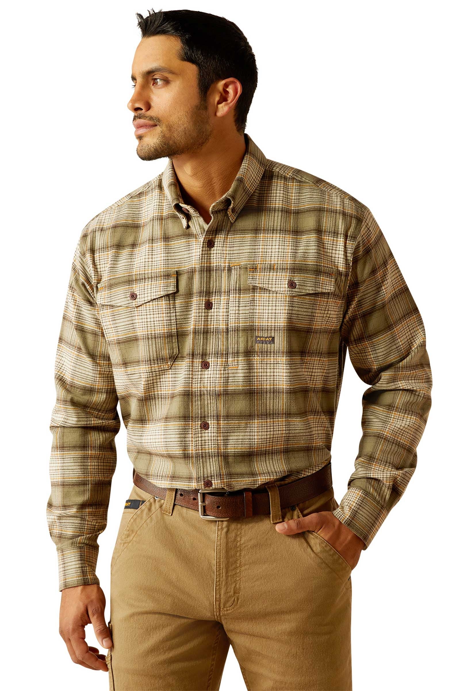 Ariat Rebar flanelová pracovní košile DuraStretch Mens Riding Clothing