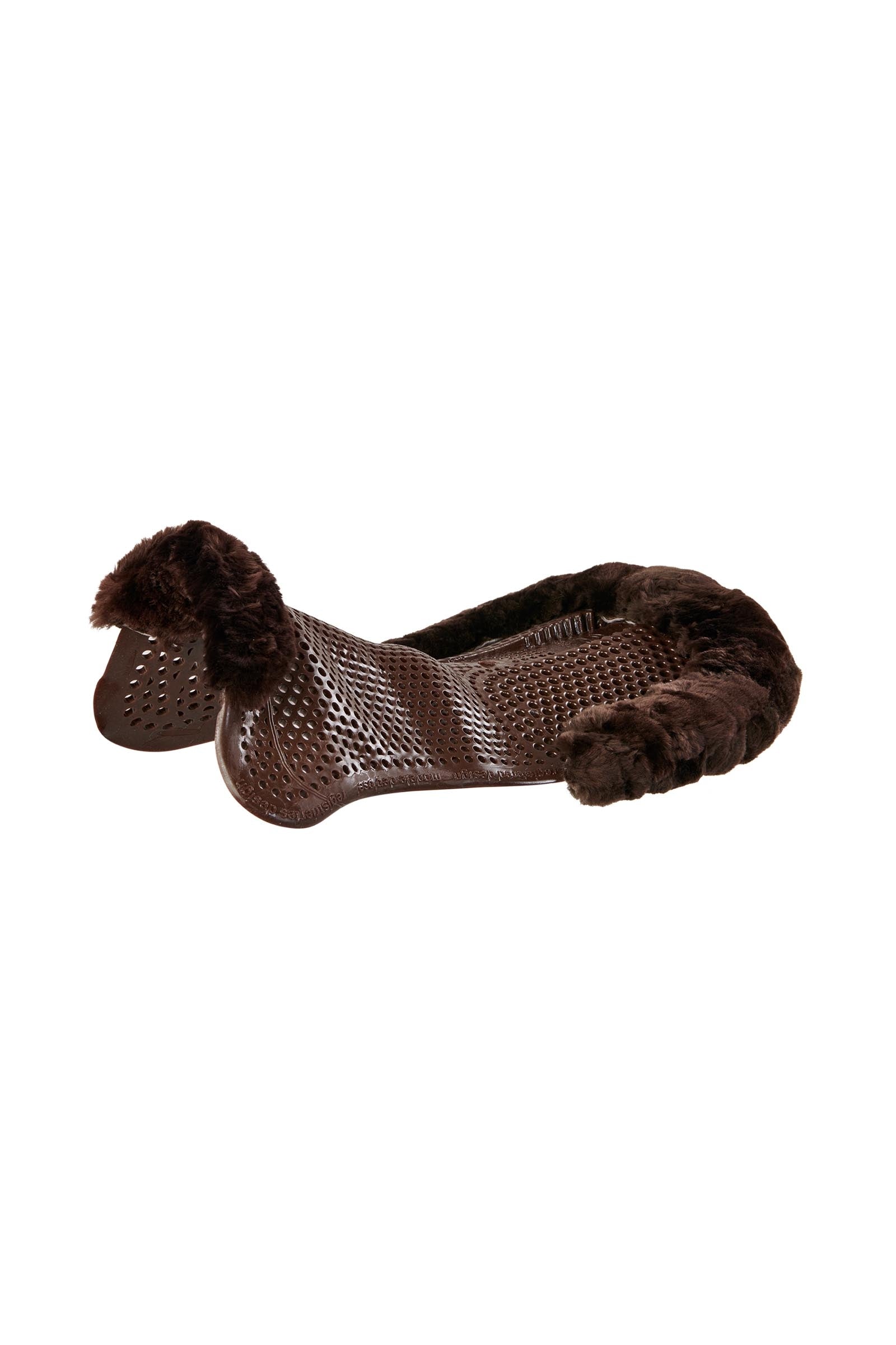 Acavallo protiskluzová gelová podložka Classic s ovčí kožešinou, zadní vyvýšení Saddle Pads