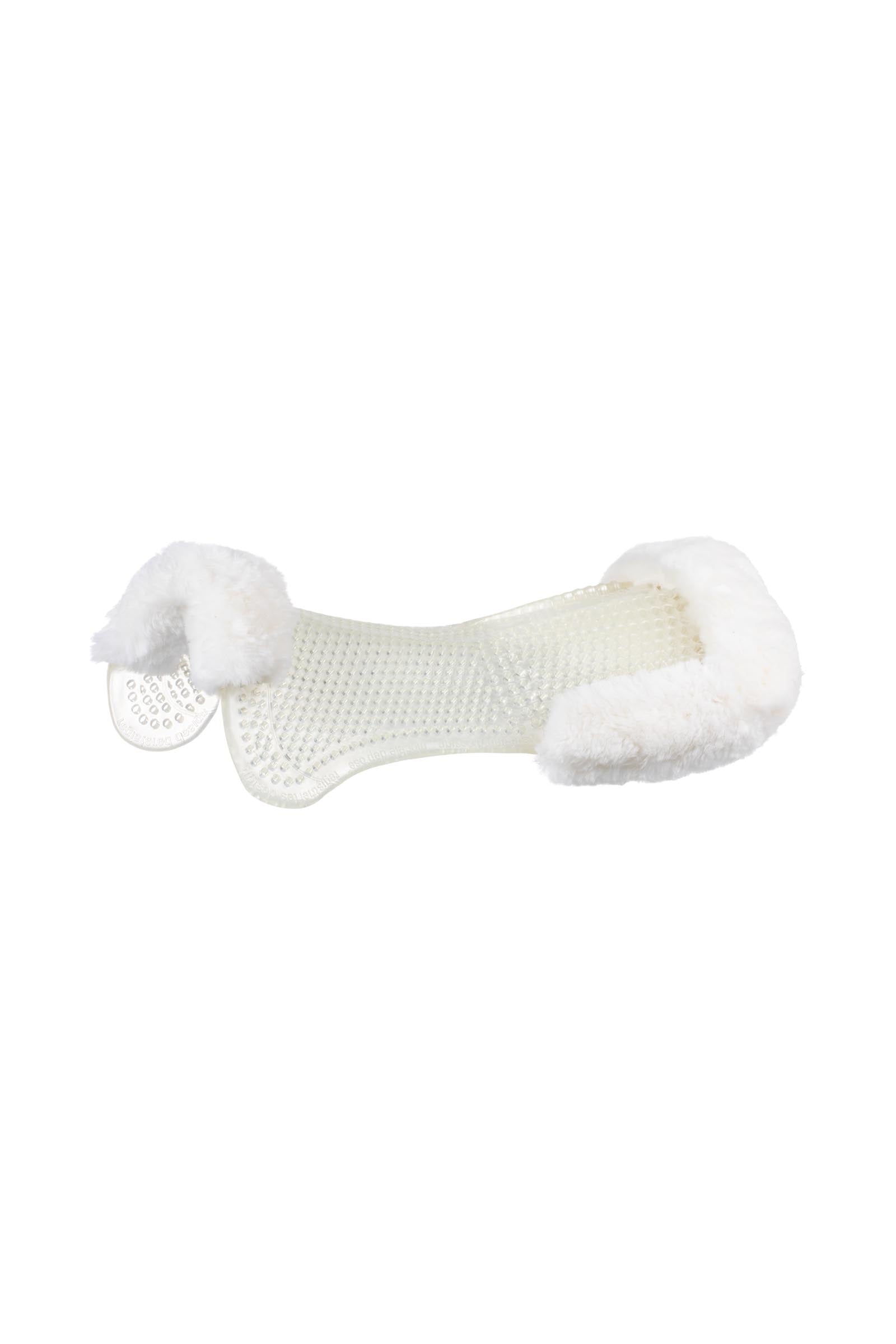 Acavallo protiskluzová gelová podložka Classic s ovčí kožešinou, zadní vyvýšení Saddle Pads