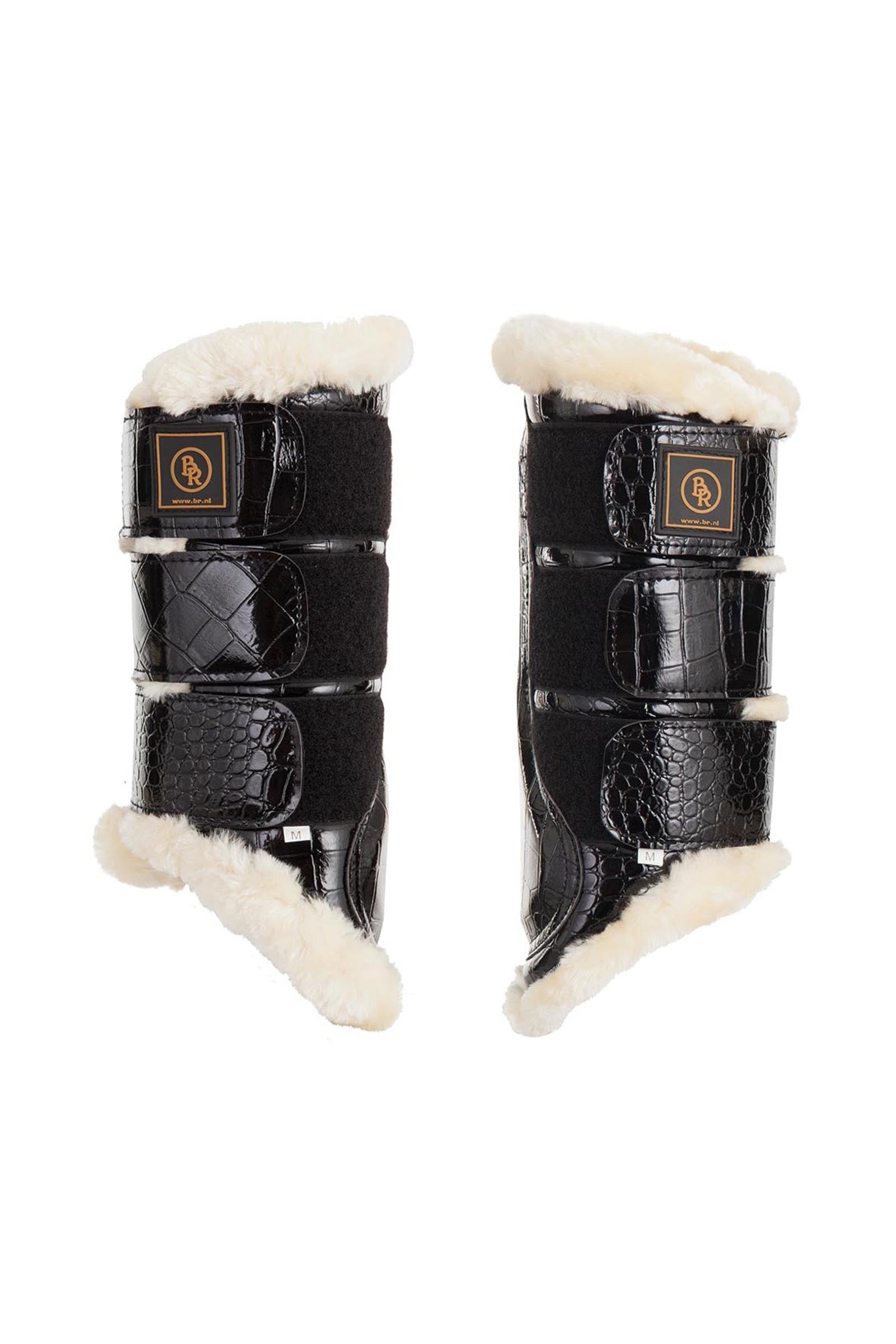 BR Majestic kamaše z umělého lakovaného kůže Leg Protection & Hoof Protection for Horses