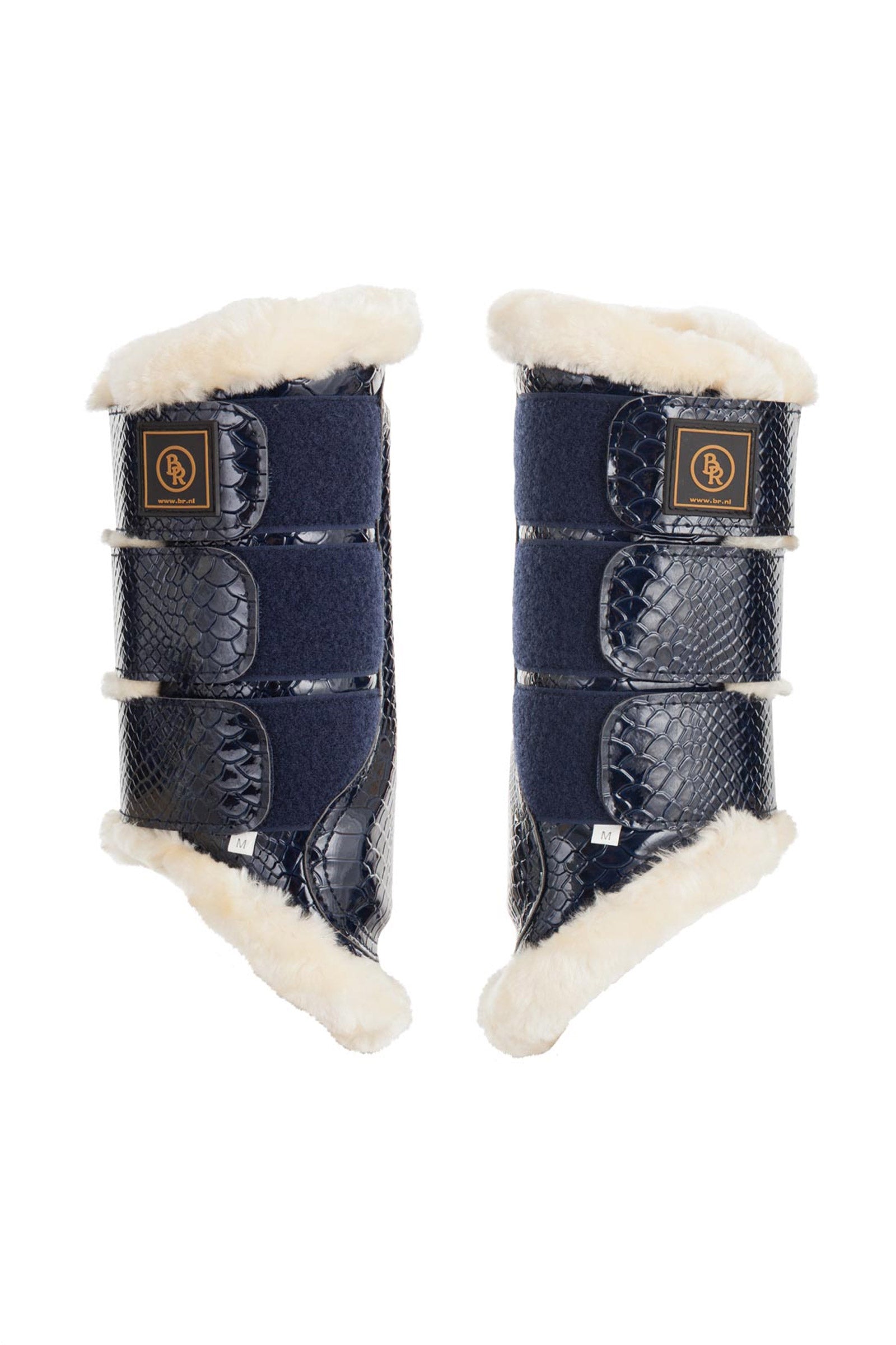 BR Majestic kamaše z umělého lakovaného kůže Leg Protection & Hoof Protection for Horses