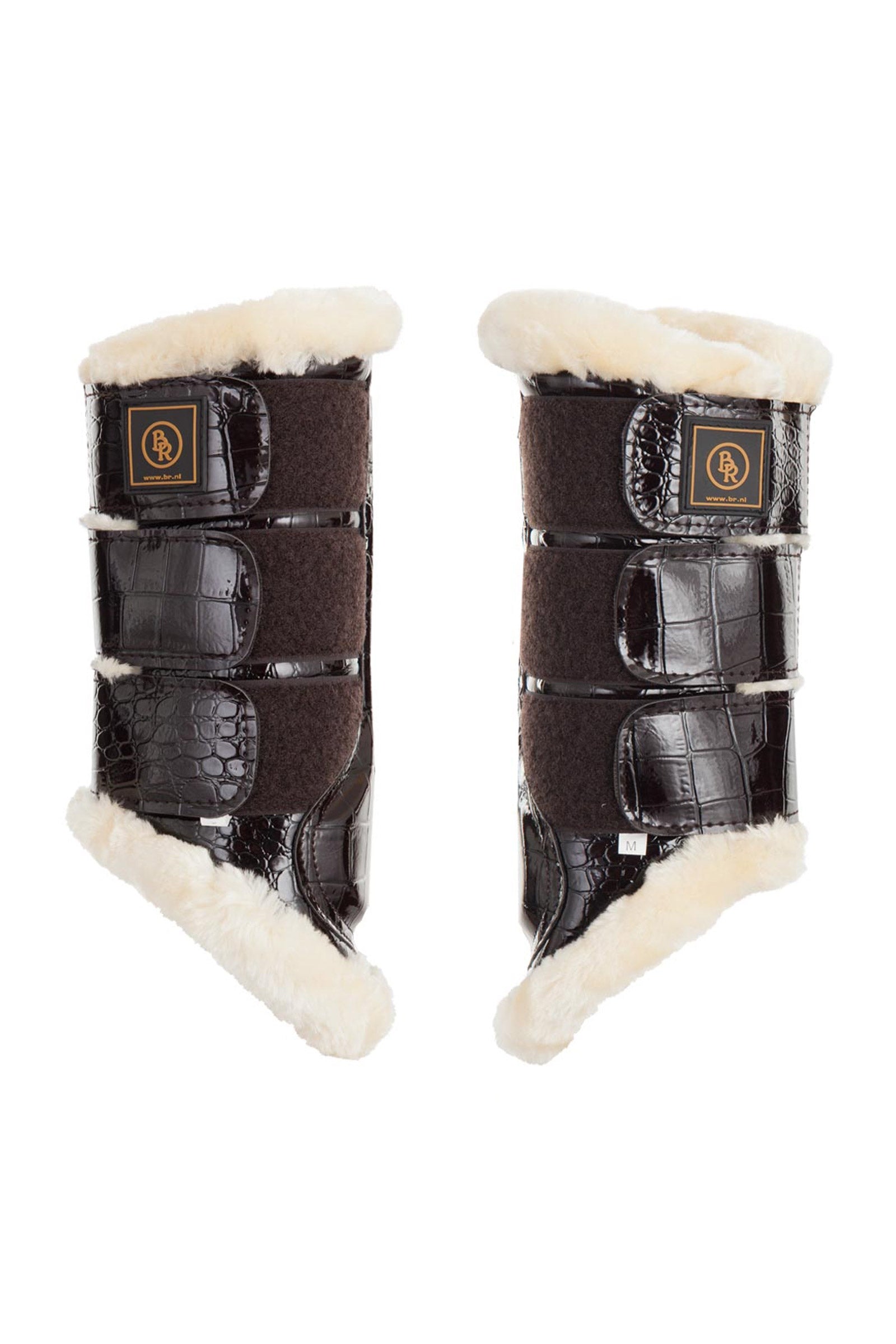 BR Majestic kamaše z umělého lakovaného kůže Leg Protection & Hoof Protection for Horses