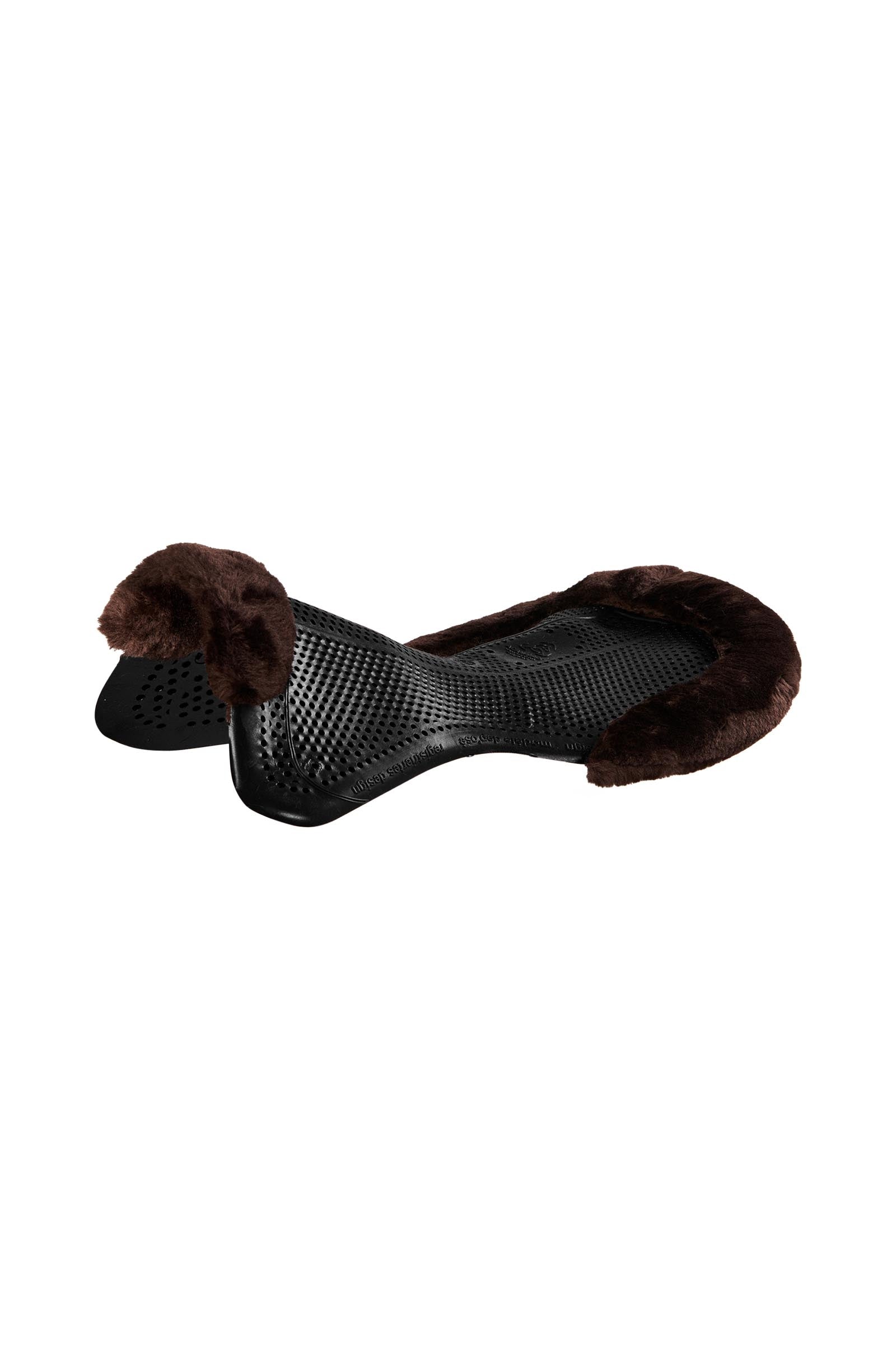Acavallo protiskluzová gelová podložka Classic s umělou ovčí kožešinou, plochá Saddle Pads