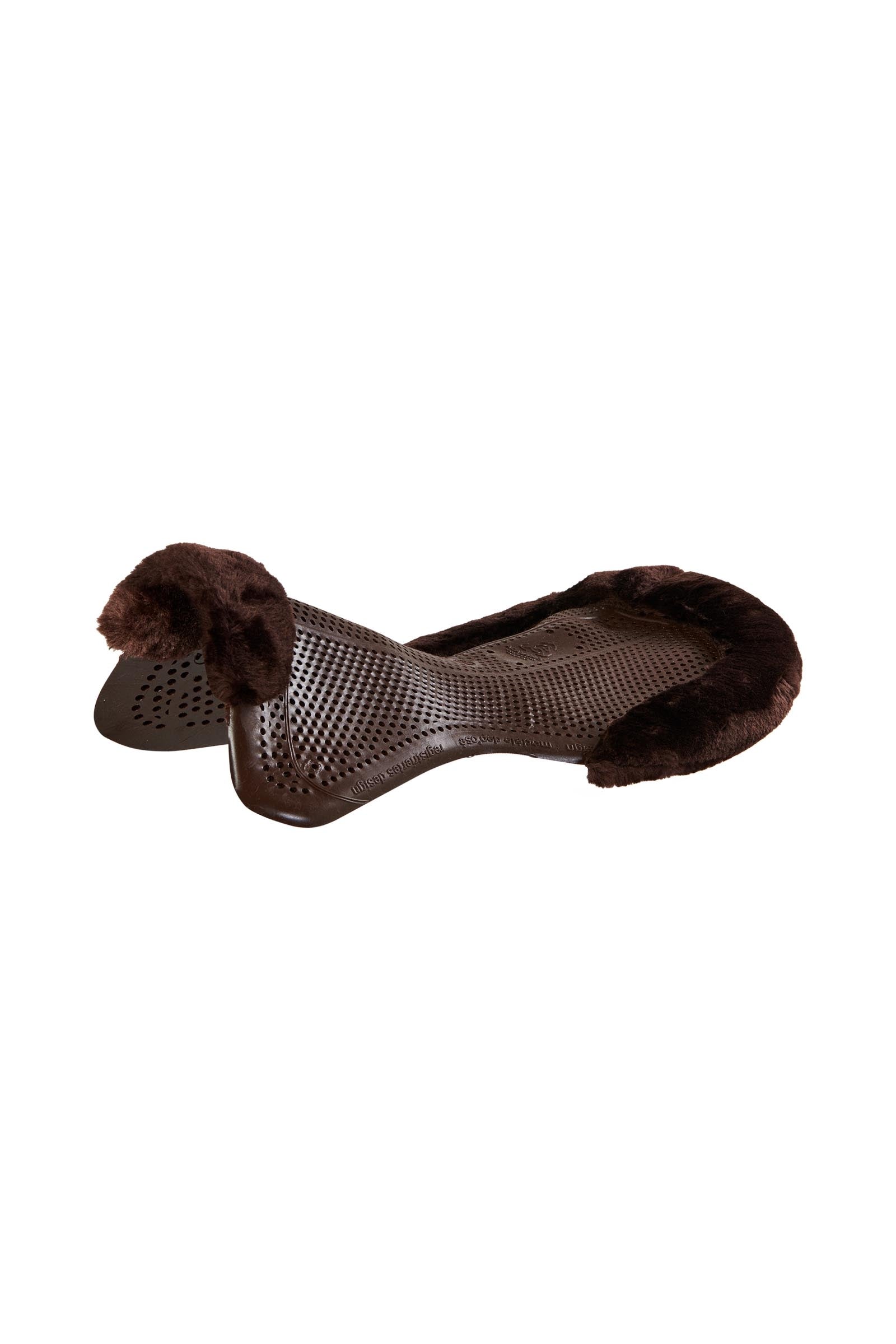 Acavallo protiskluzová gelová podložka Classic s umělou ovčí kožešinou, plochá Saddle Pads