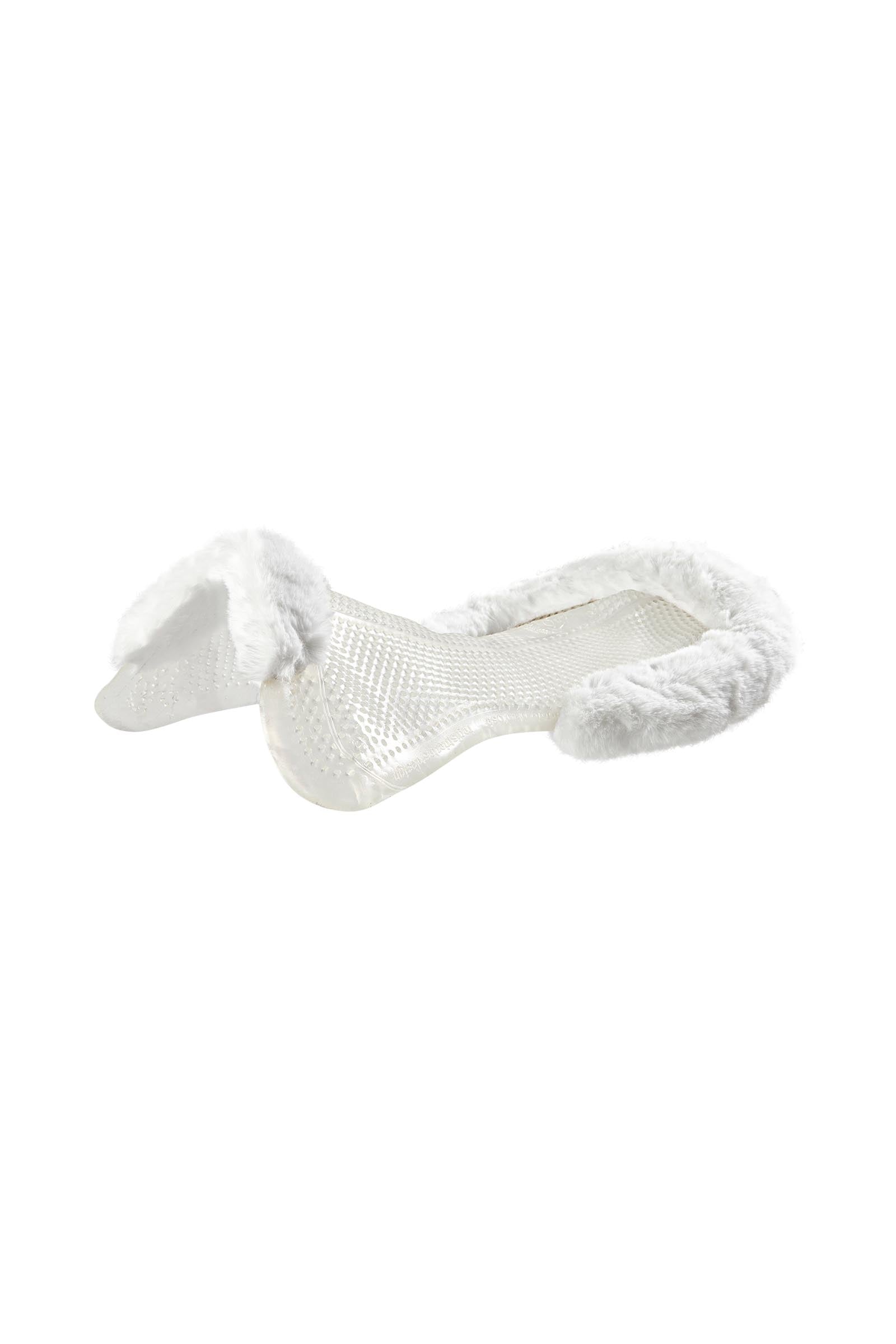 Acavallo protiskluzová gelová podložka Classic s umělou ovčí kožešinou, plochá Saddle Pads