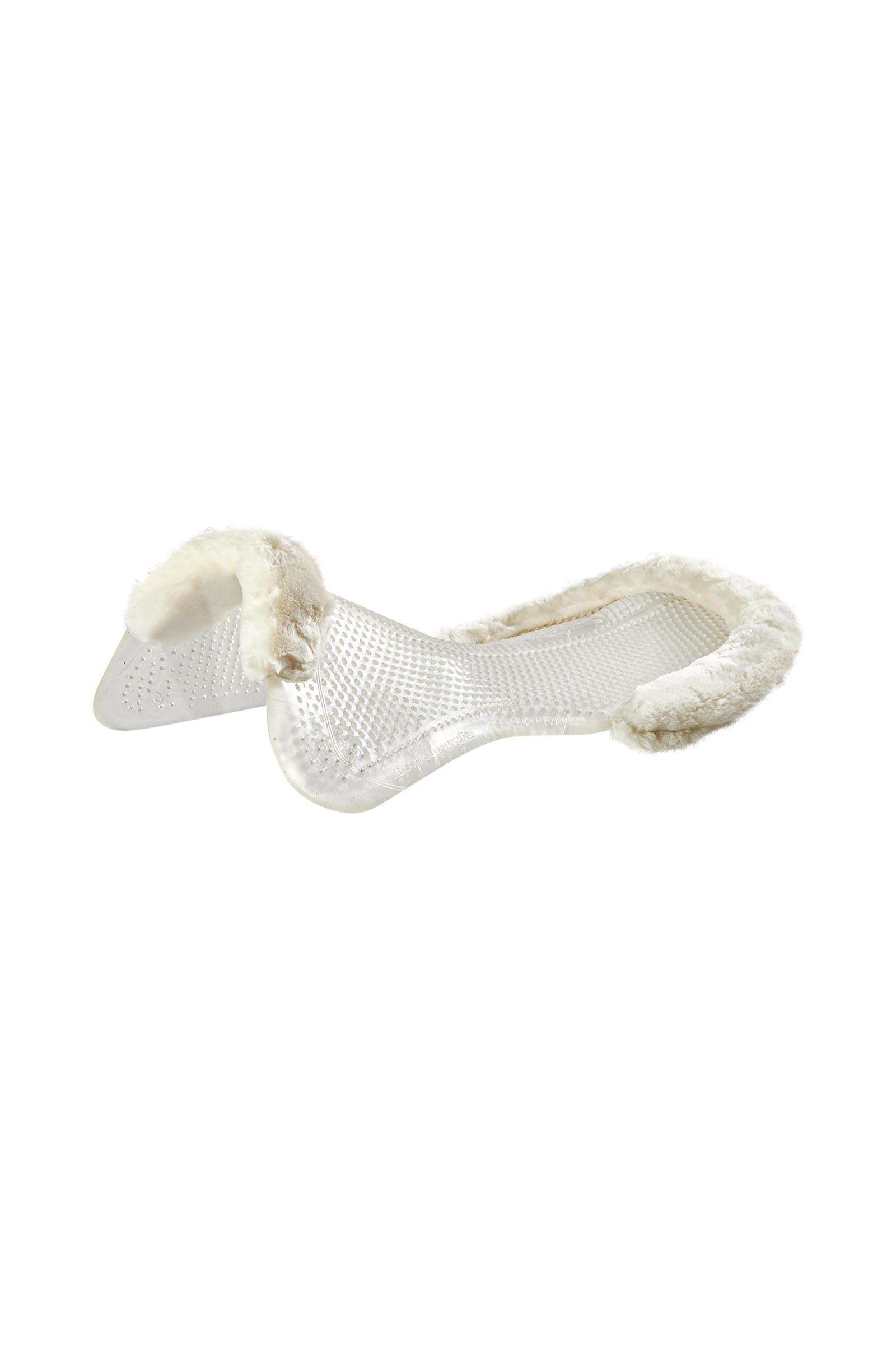 Acavallo protiskluzová gelová podložka Classic s umělou ovčí kožešinou, plochá Saddle Pads
