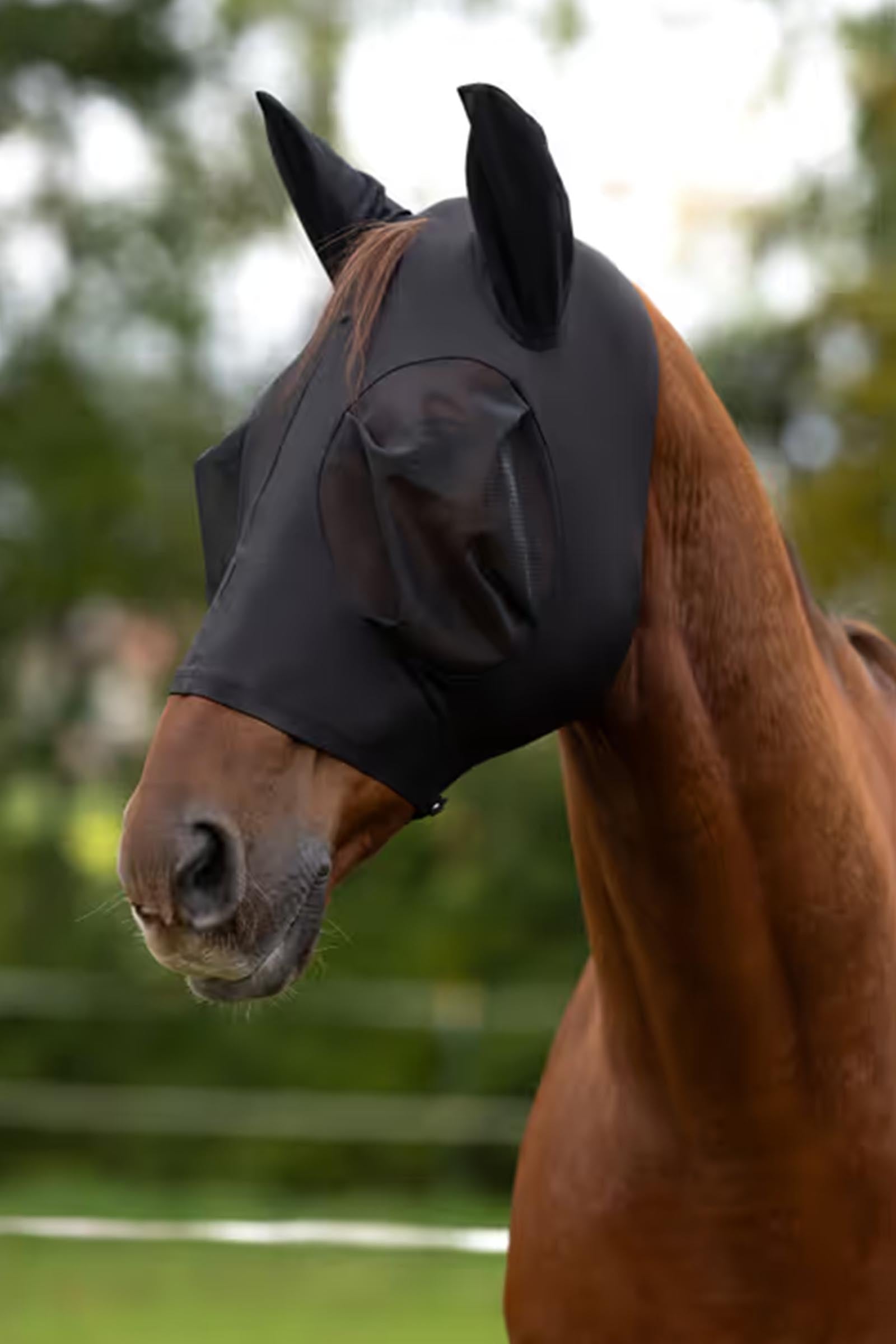 Covalliero Finostrech Fly Mask With Zipper Antifly Protection for Horses