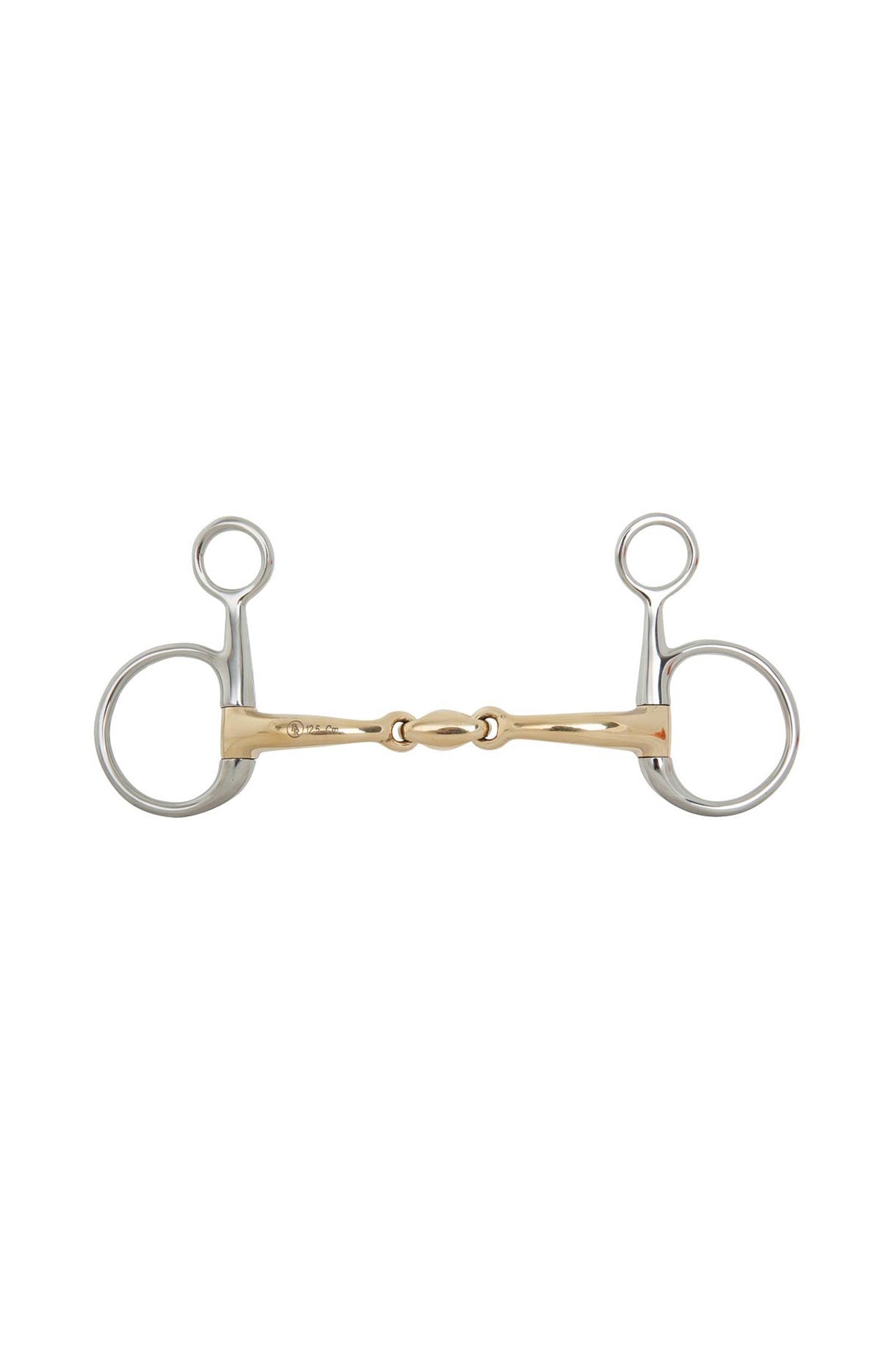 BR Soft Contact stihlové udidlo s pevnými lícemi, dvojitě lomené, 14 mm, líce 110 mm Horse Bits