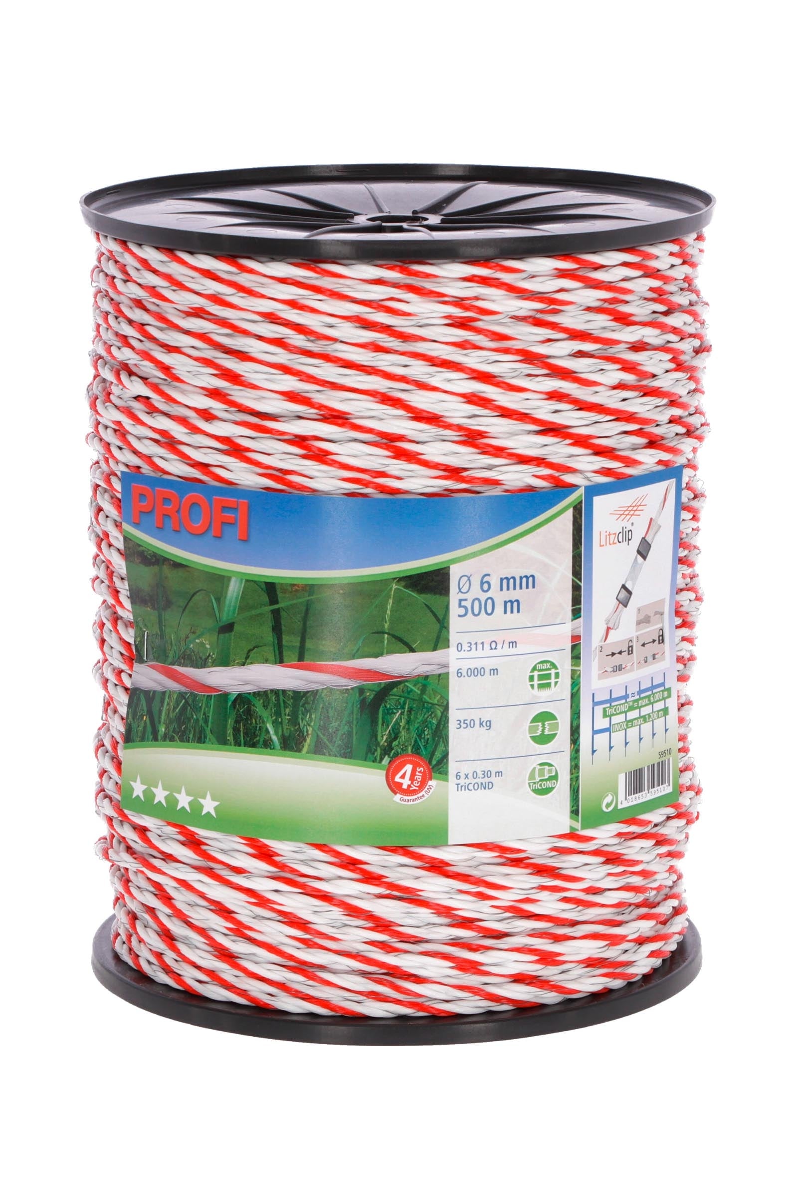 Corral CORRAL ohradníkové lano Profi 500 m × Ø 6 mm, 6 × 0,30 TriCond Fencing Supplies