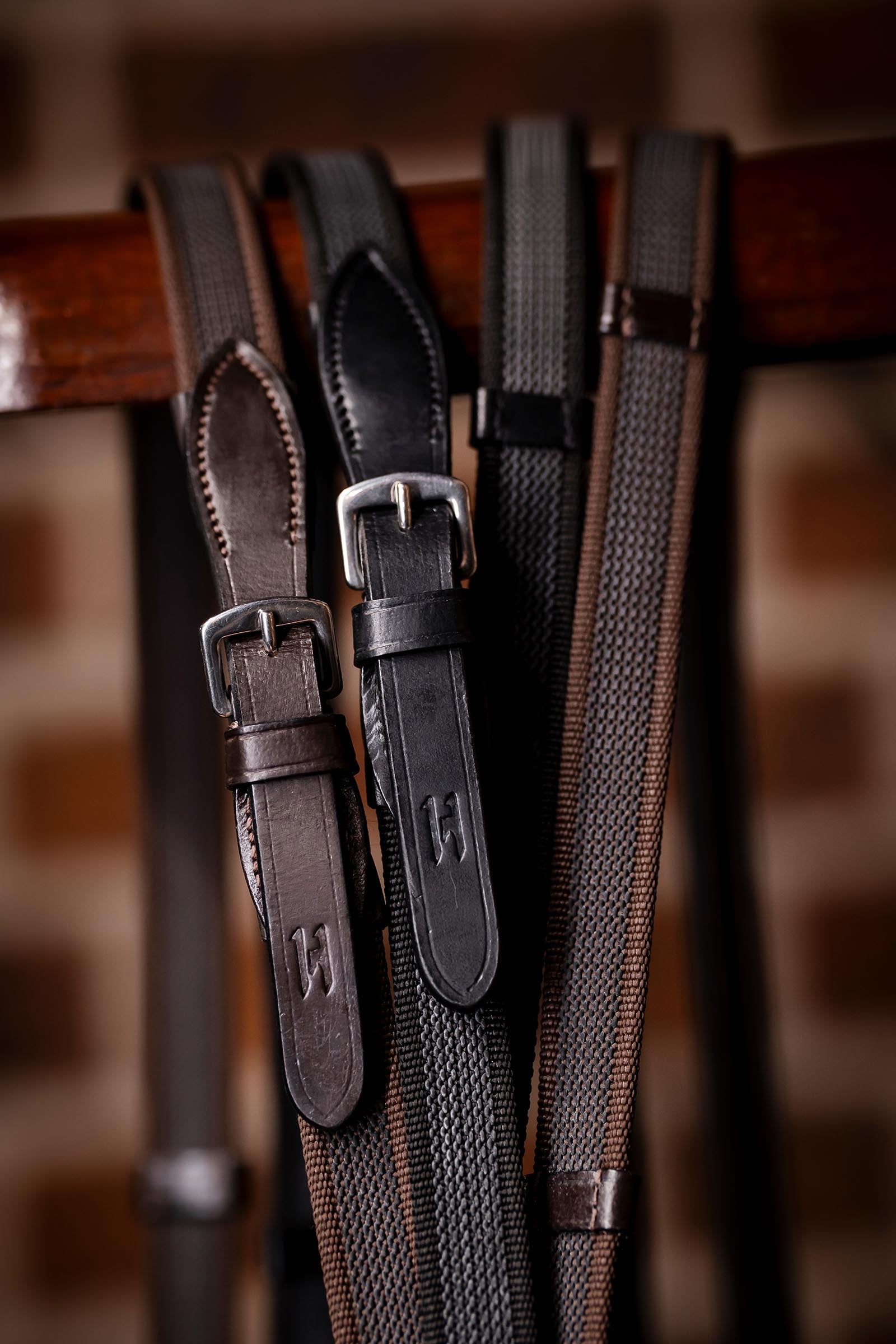 Horseware gumové kontinentální zügel s gripem Bridles & Reins