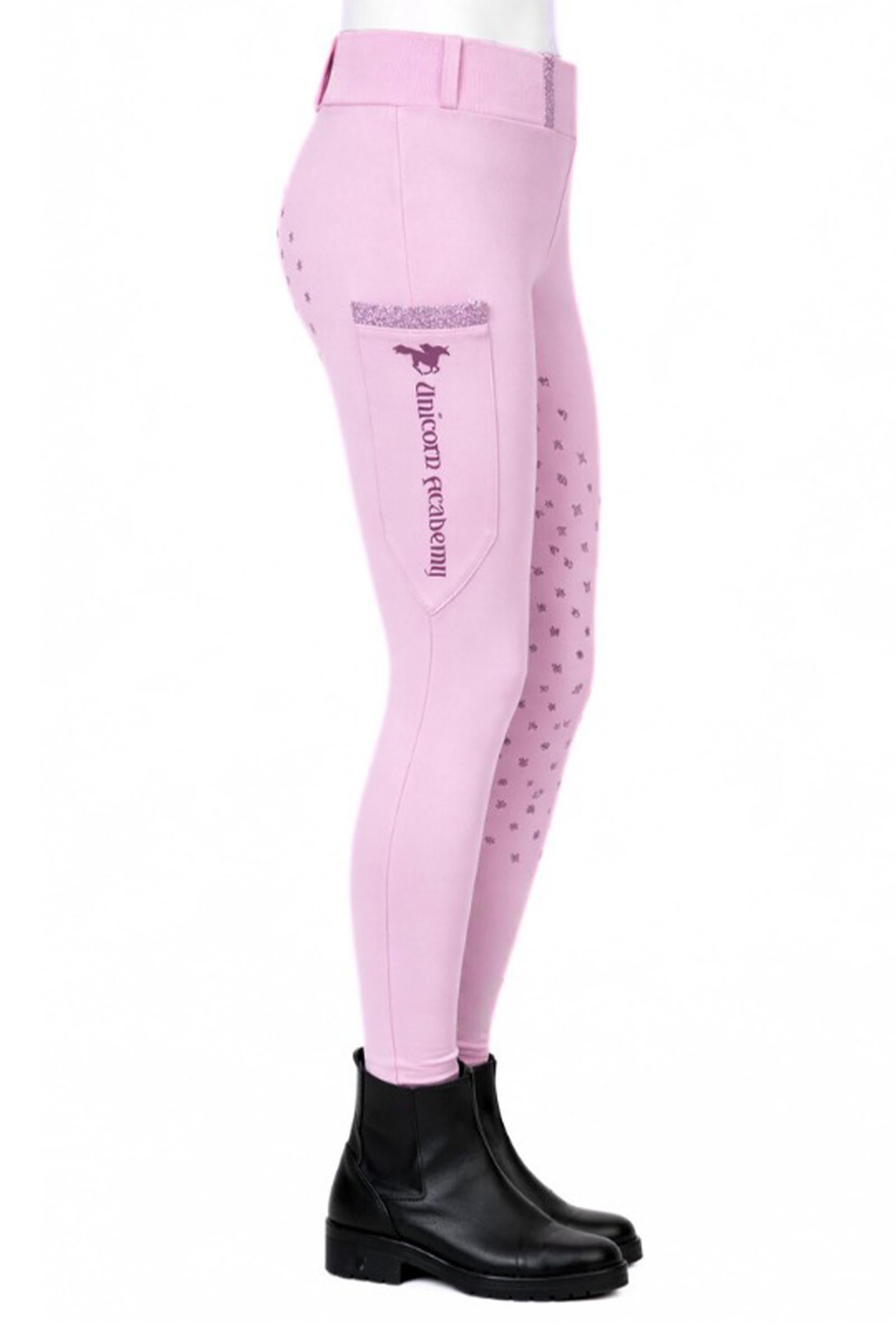 Kavalkade Unicorn Academy dětské jezdecké legíny s třpytkami Kids Apparel
