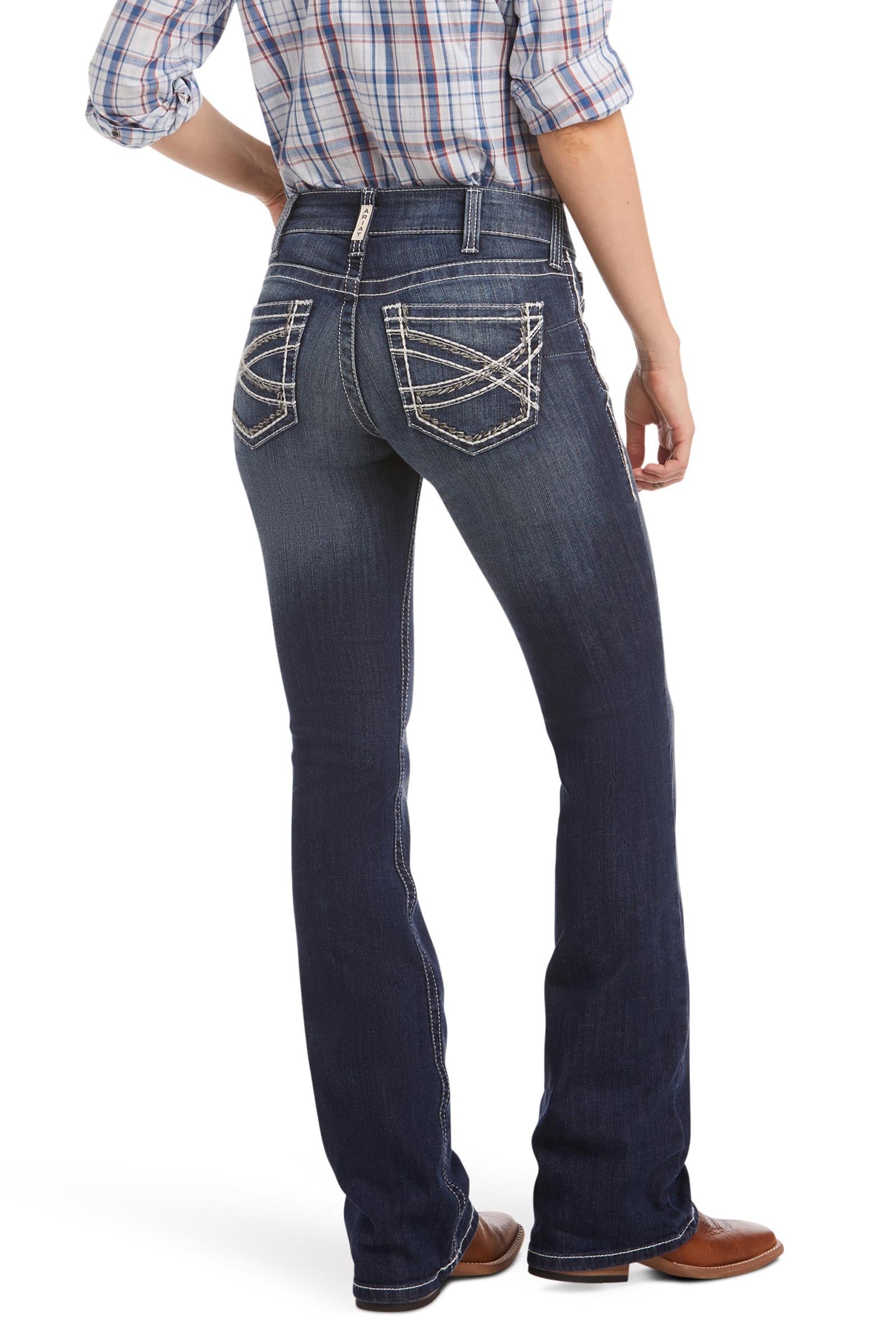 Ariat Dámské džíny R.E.A.L. Mid Rise Stretch Entwined Boot Cut Womens Breeches
