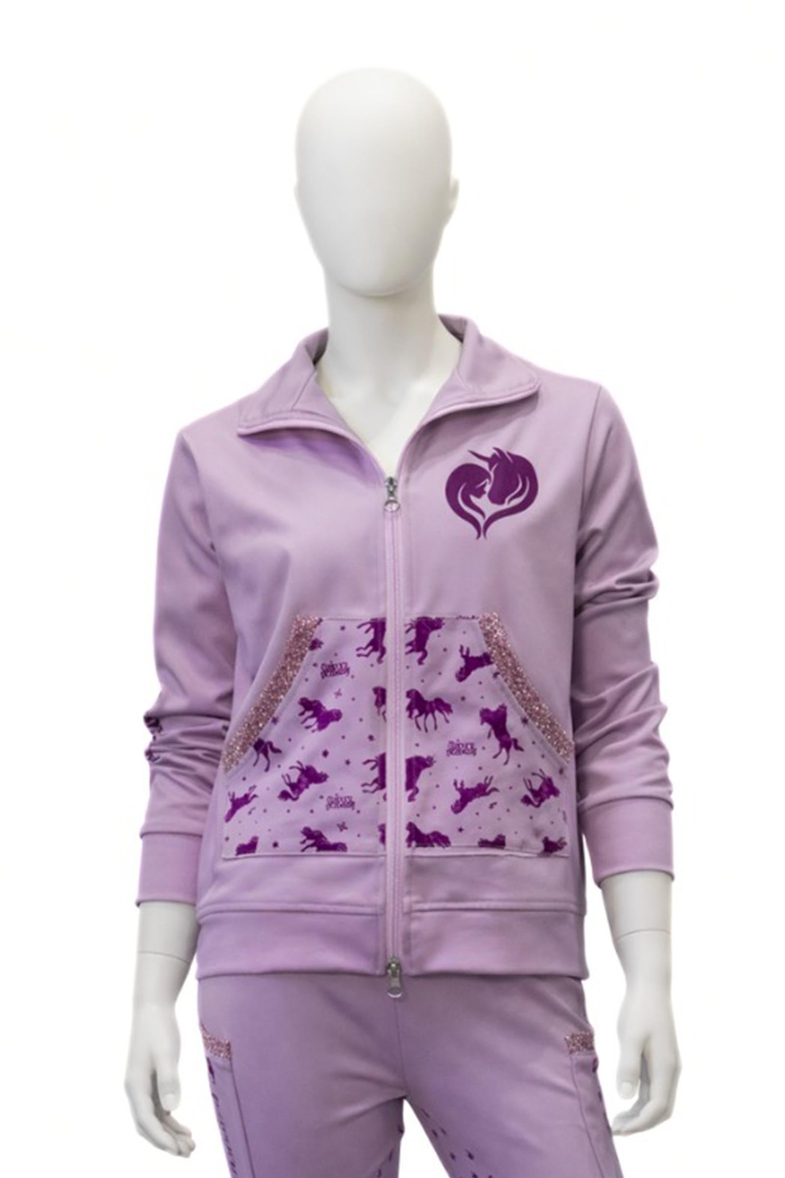 Kavalkade Unicorn Academy dětská bunda s třpytkami Kids Apparel