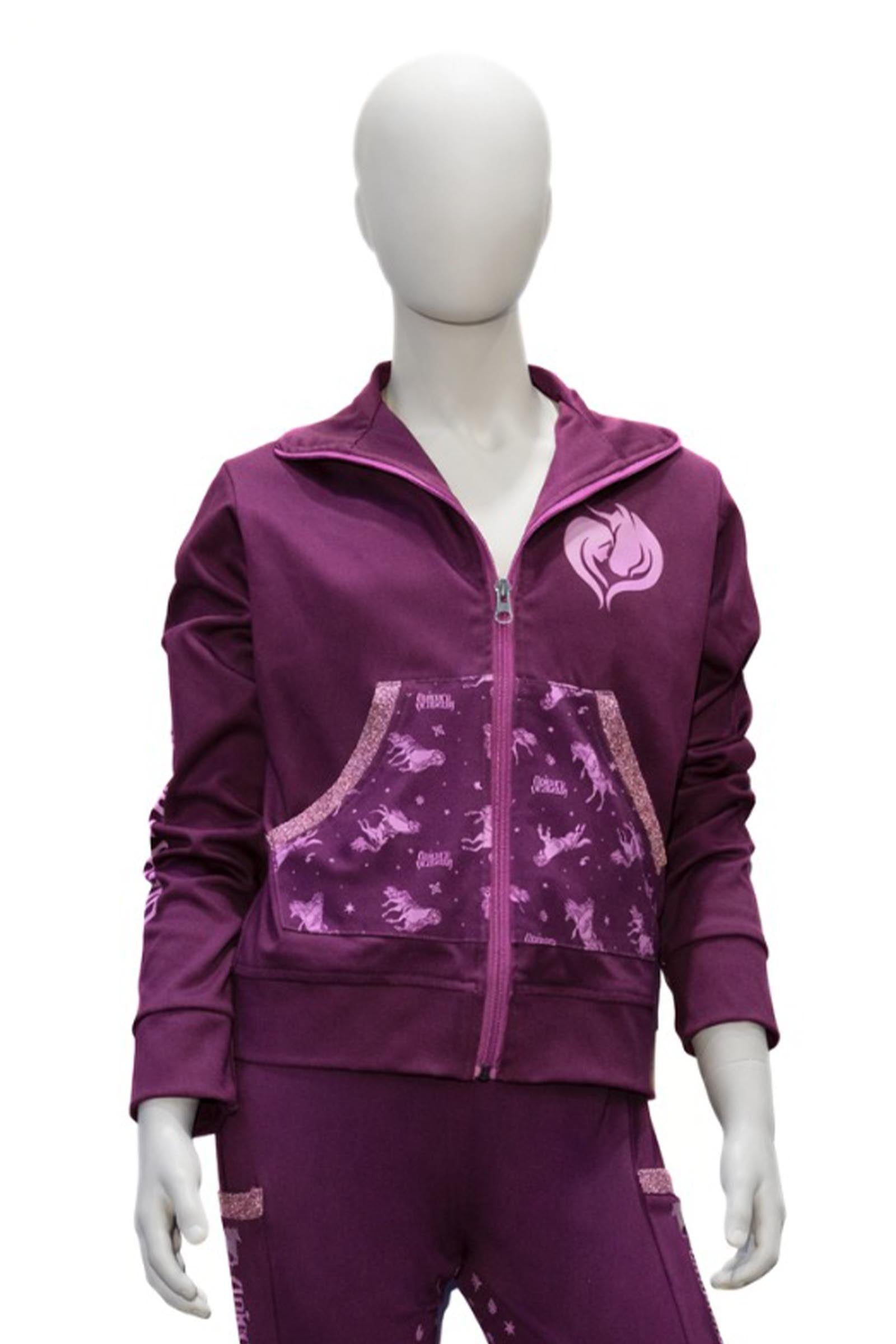 Kavalkade Unicorn Academy dětská bunda s třpytkami Kids Apparel