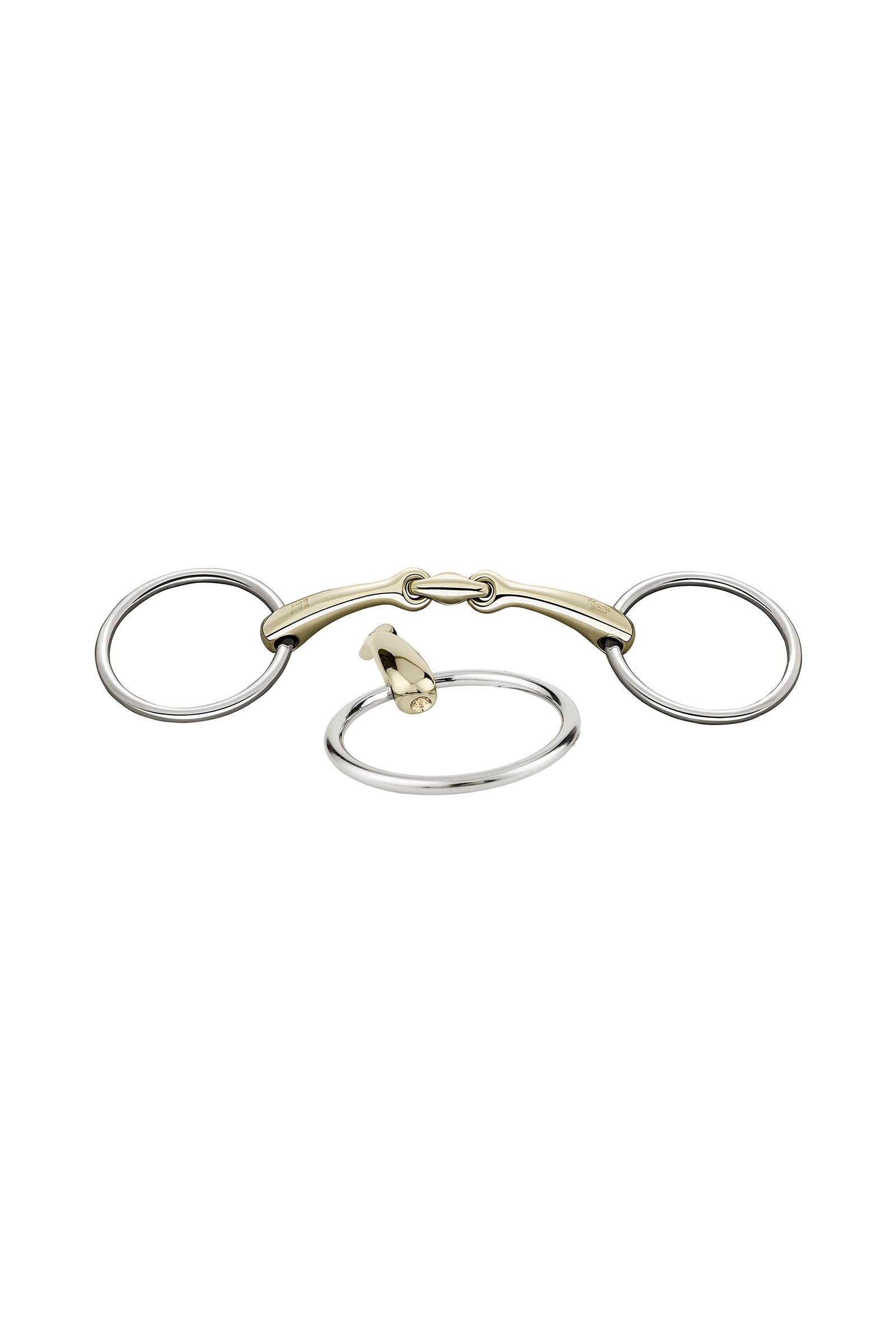Sprenger Dynamic RS kroužkové udidlo, dvakrát lomené, 16 mm, Sensogan, s krystaly Horse Bits