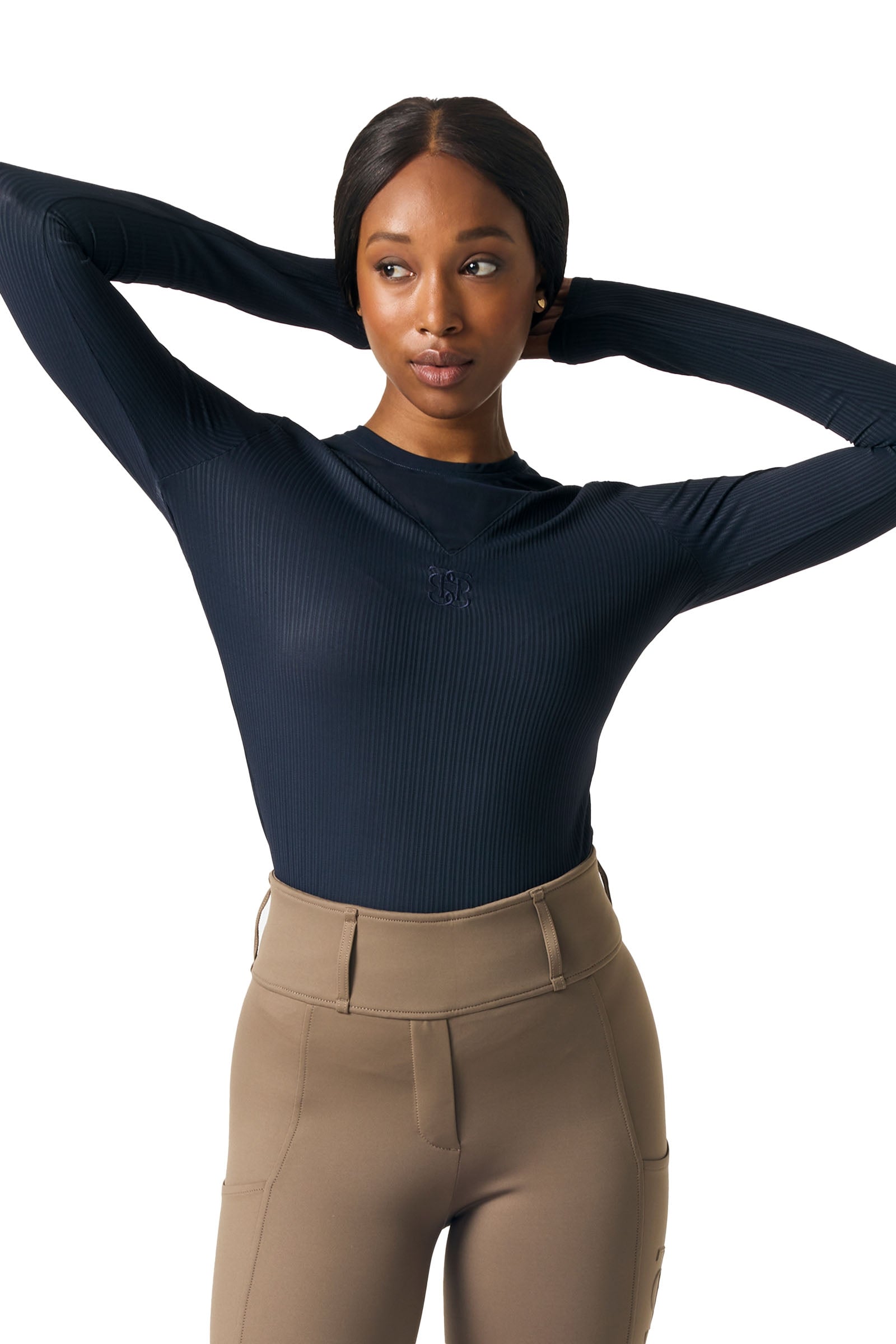 PS of Sweden Leandra L/S Pruhované Mesh Triko Women’s Riding Clothing