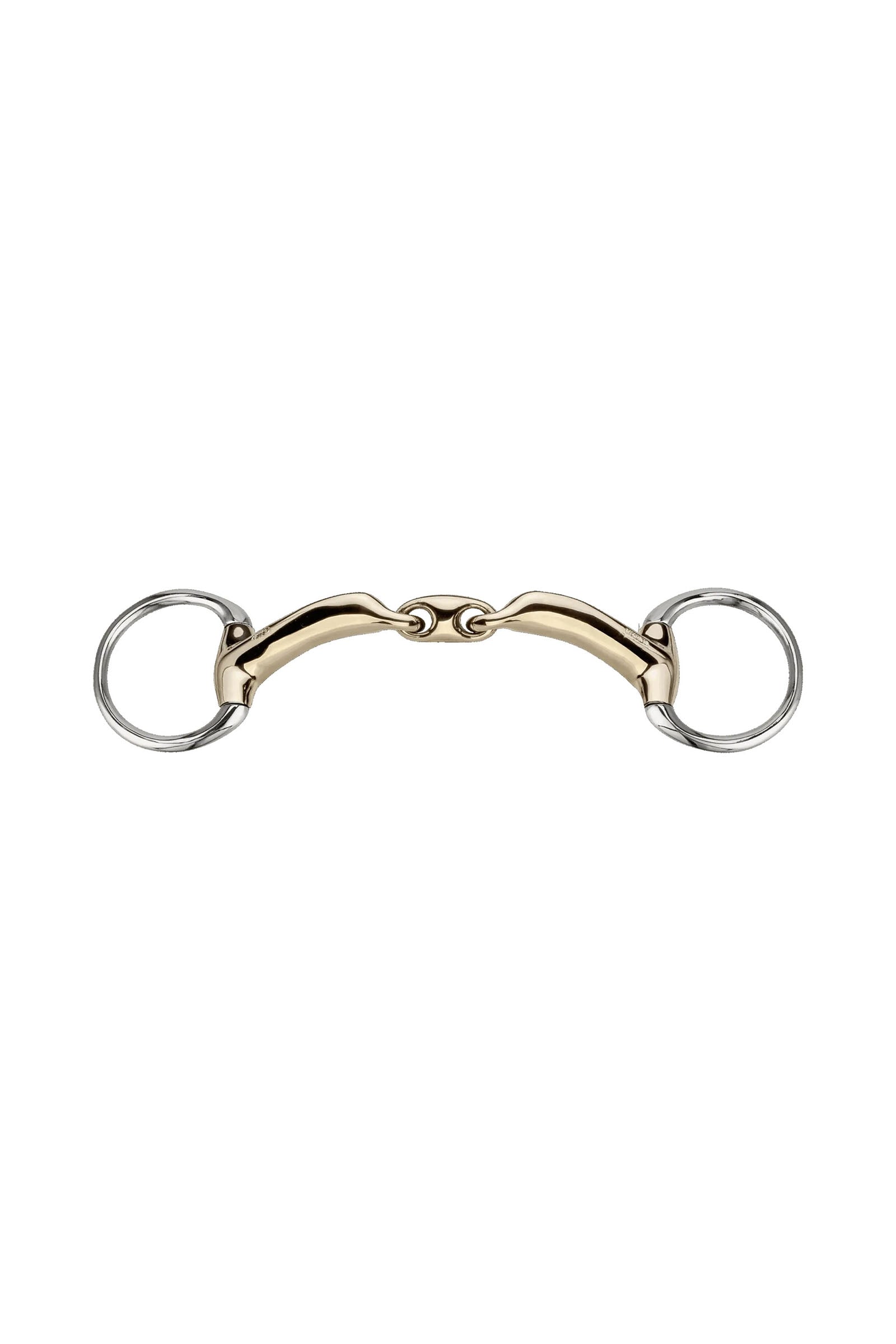 Sprenger Novocontact olivové podložní udidlo D-kroužky, dvakrát lomené, 14 mm, Sensogan Horse Bits