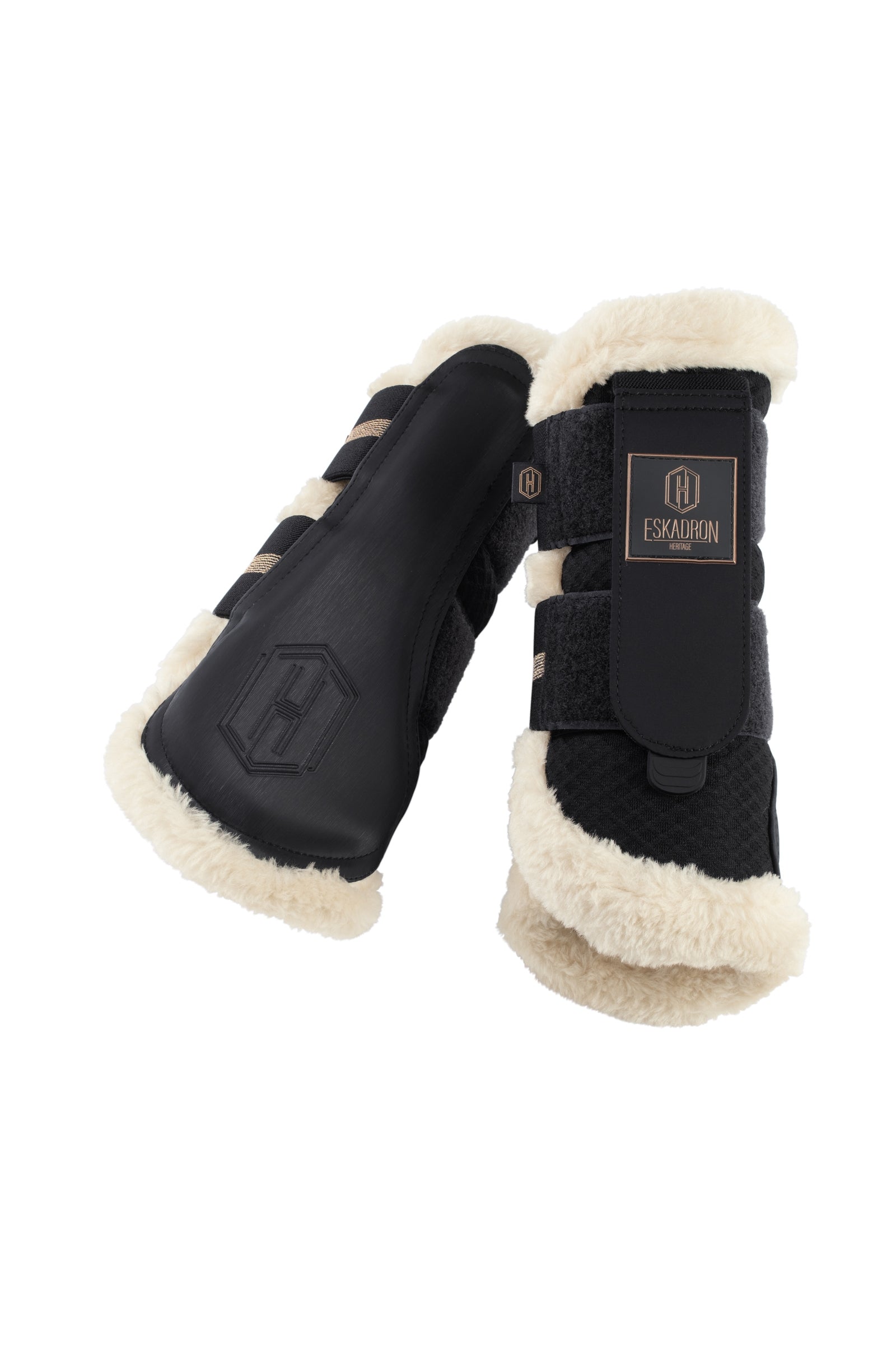 Eskadron Heritage AW24 Síťované Koňské boty s umělým kožichem Leg Protection & Hoof Protection for Horses