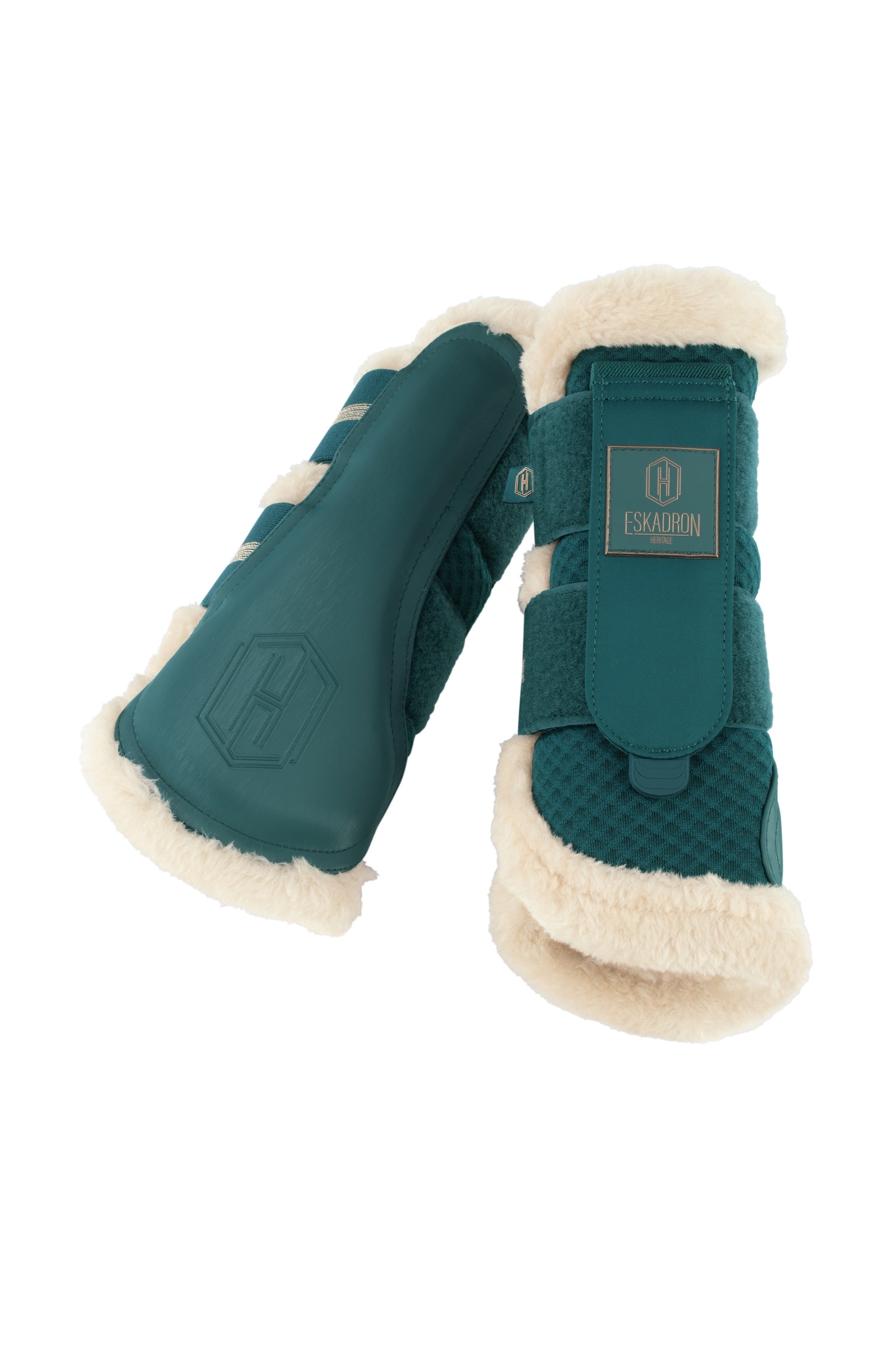 Eskadron Heritage AW24 Síťované Koňské boty s umělým kožichem Leg Protection & Hoof Protection for Horses