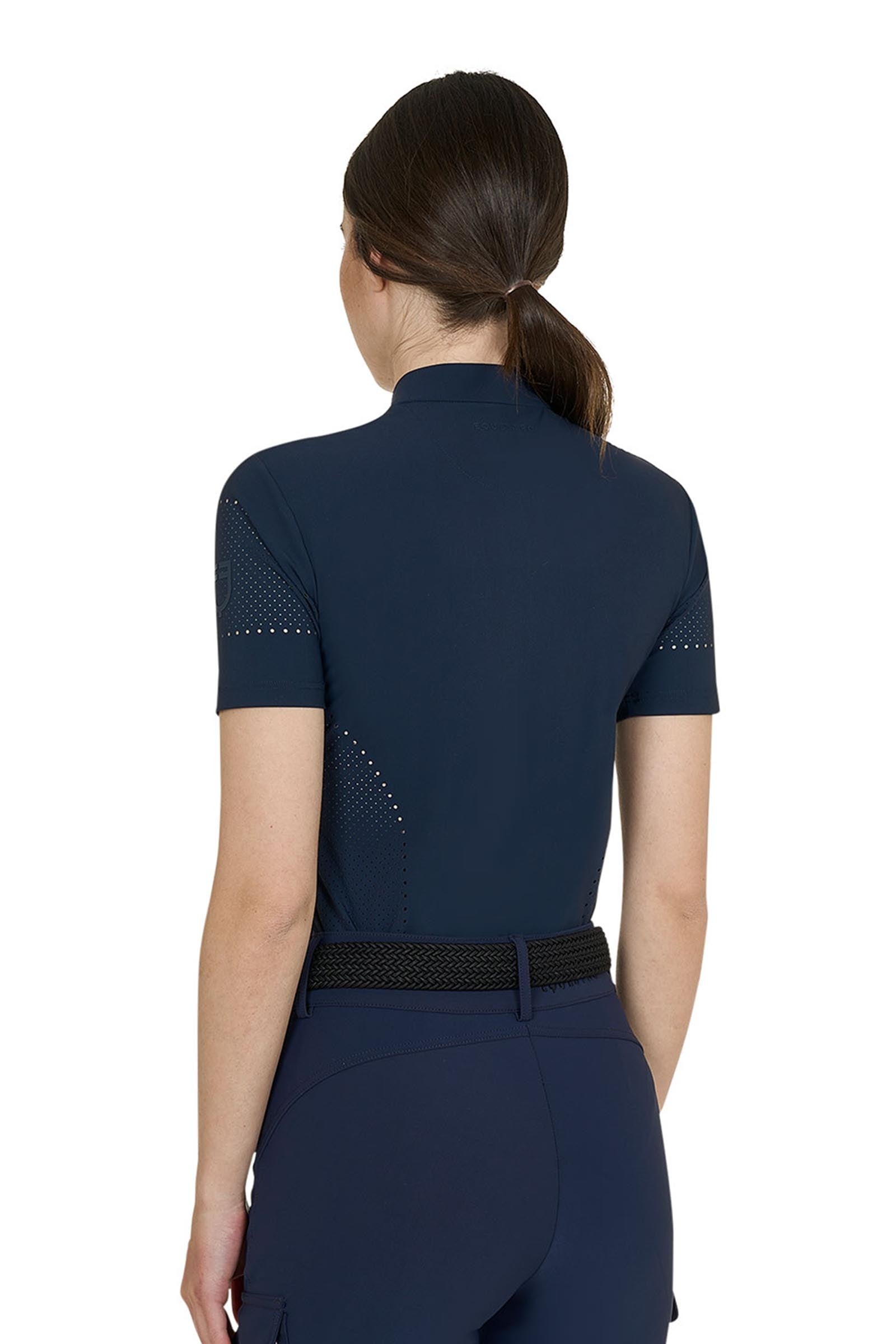 Equestro SS2026 Women's Perforated Training Polo Shirt SS ZIP Women’s Riding Clothing