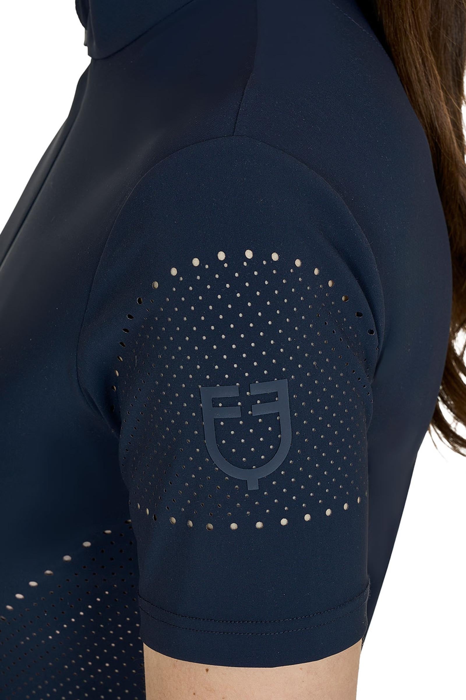 Equestro SS2026 Women's Perforated Training Polo Shirt SS ZIP Women’s Riding Clothing