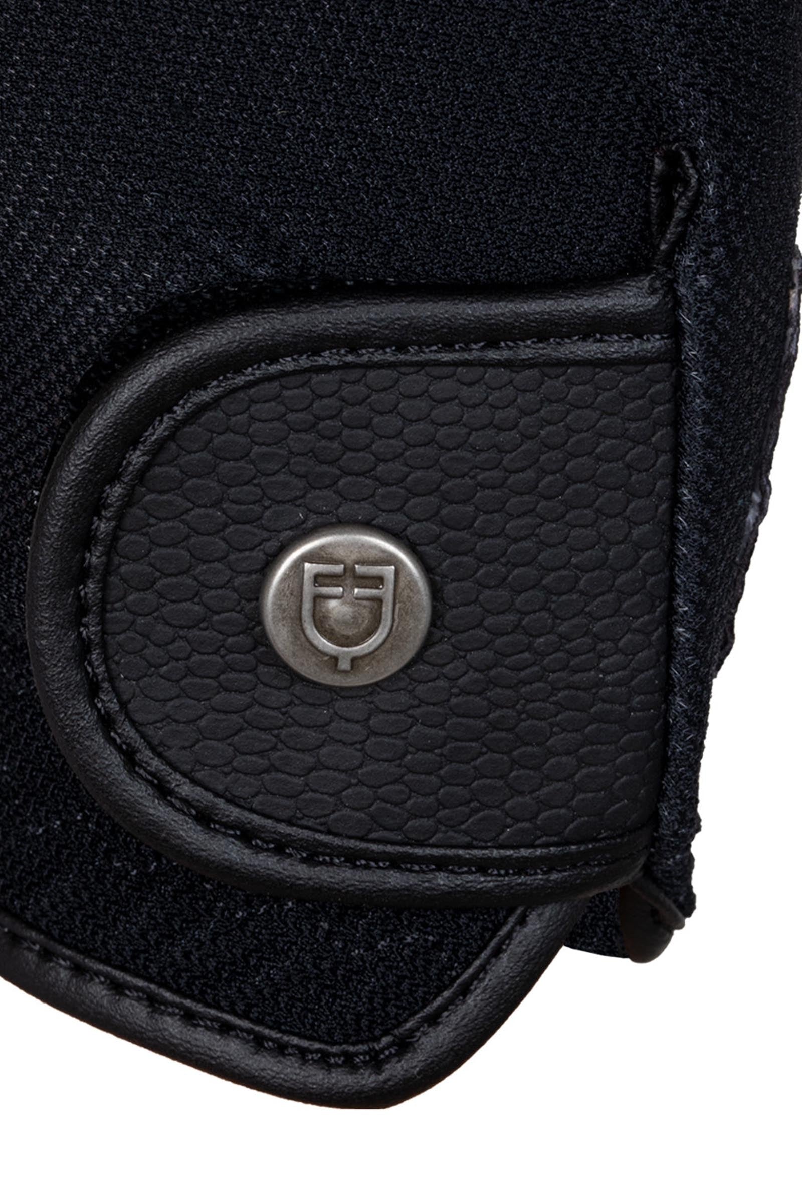 Equestro Unisex Gloves in Technical Fabric and Mesh Riding Gloves