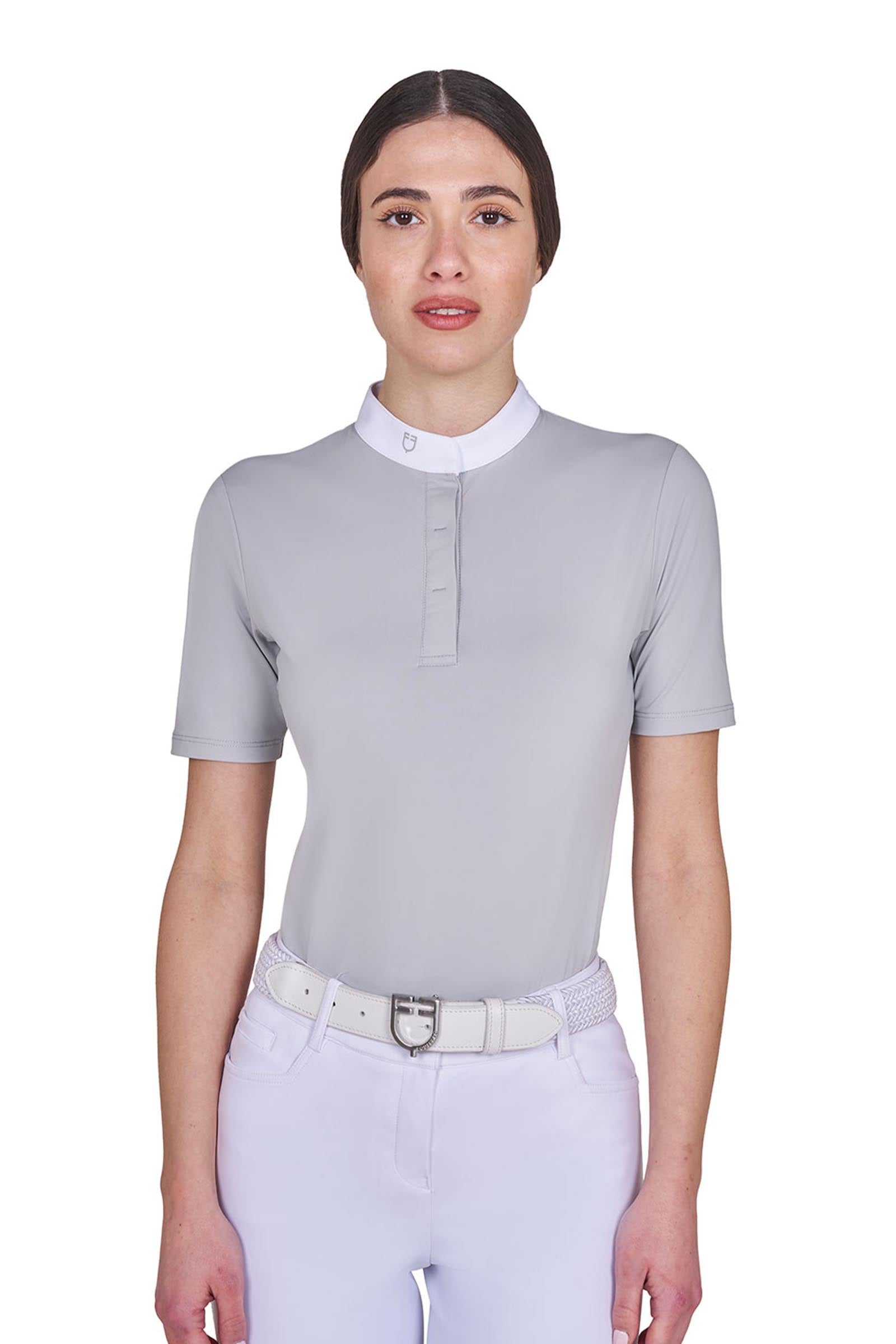 Equestro SS2026 Dámské Basic závodní polo tričko krátký rukáv knoflíky Women’s Riding Clothing