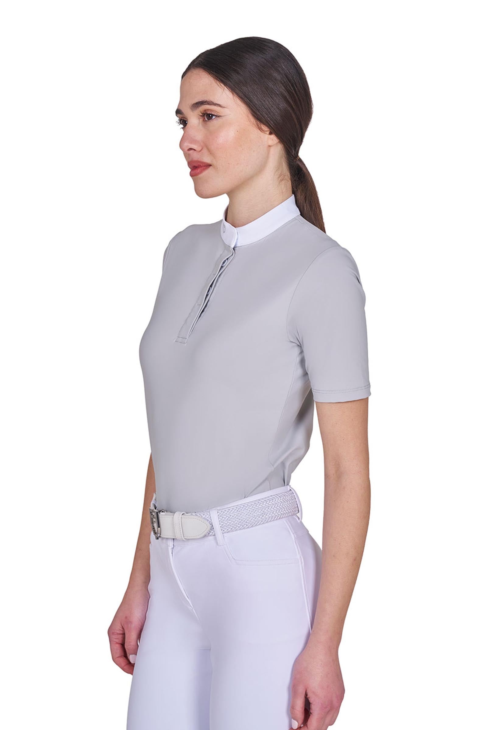 Equestro SS2026 Women's Basic Competition Polo Shirt SS Buttons Women’s Riding Clothing