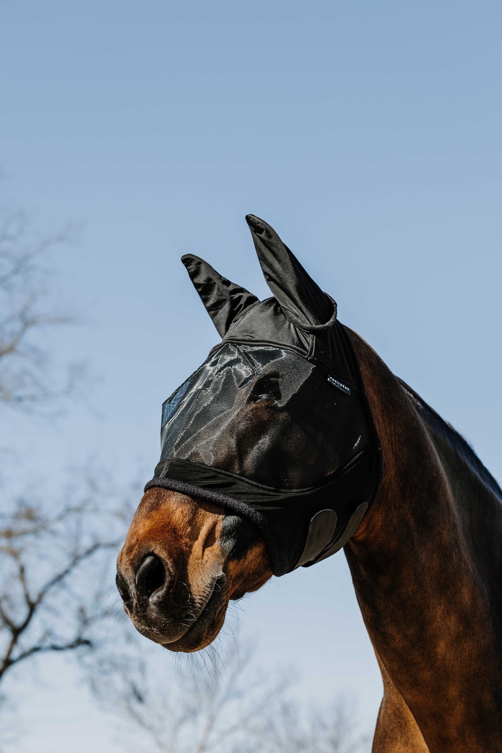 EQUITHÈME Soft maska proti hmyzu / UV maska Antifly Protection for Horses