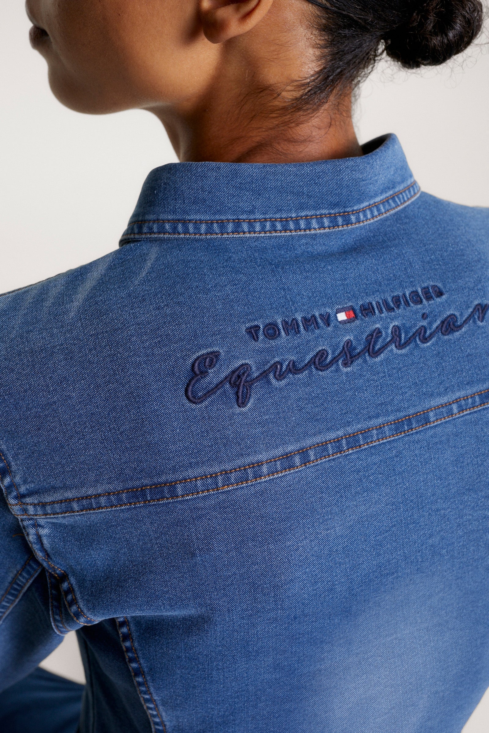 Tommy Hilfiger Equestrian Woodside Stretch Denim shirt Women’s Riding Clothing
