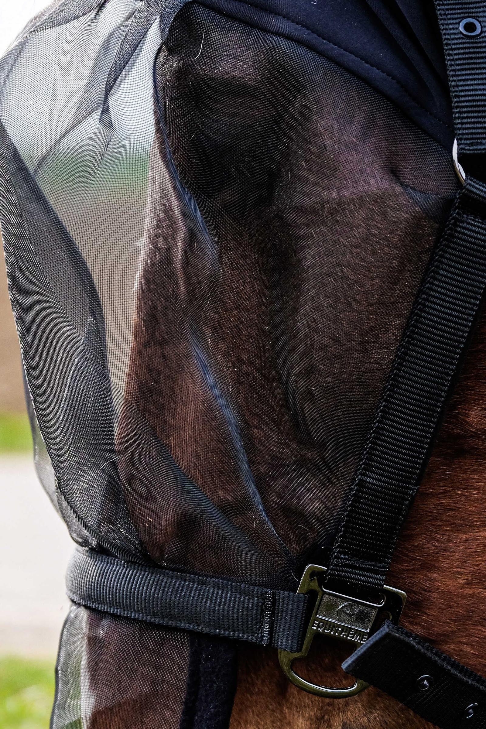 EQUITHÈME Halter + Anti UV Mask Antifly Protection for Horses