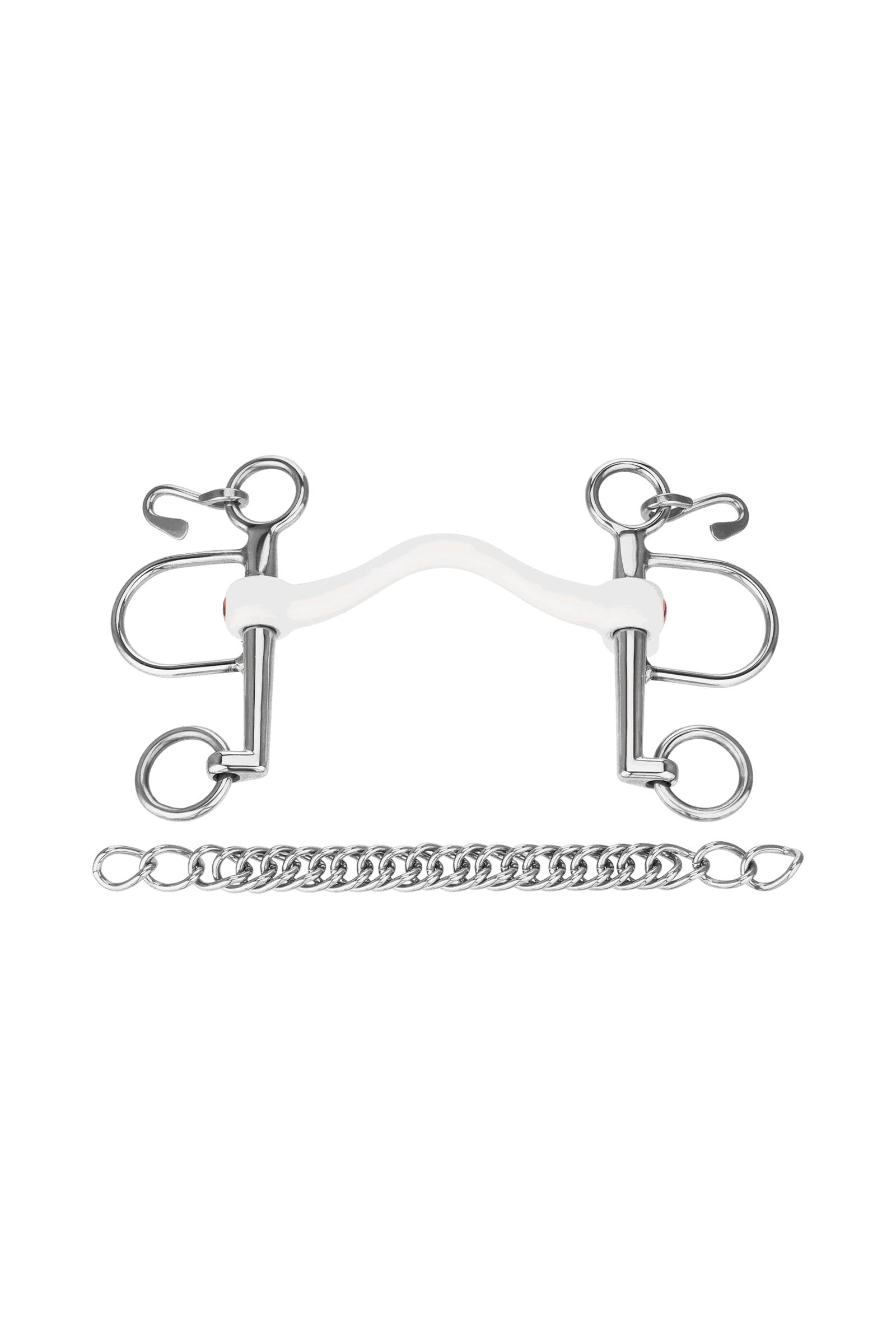 Sprenger Nathe CM pelham, tvrdá tyč s vyklenutím, 15 mm, krátké páky, termoplast Horse Bits
