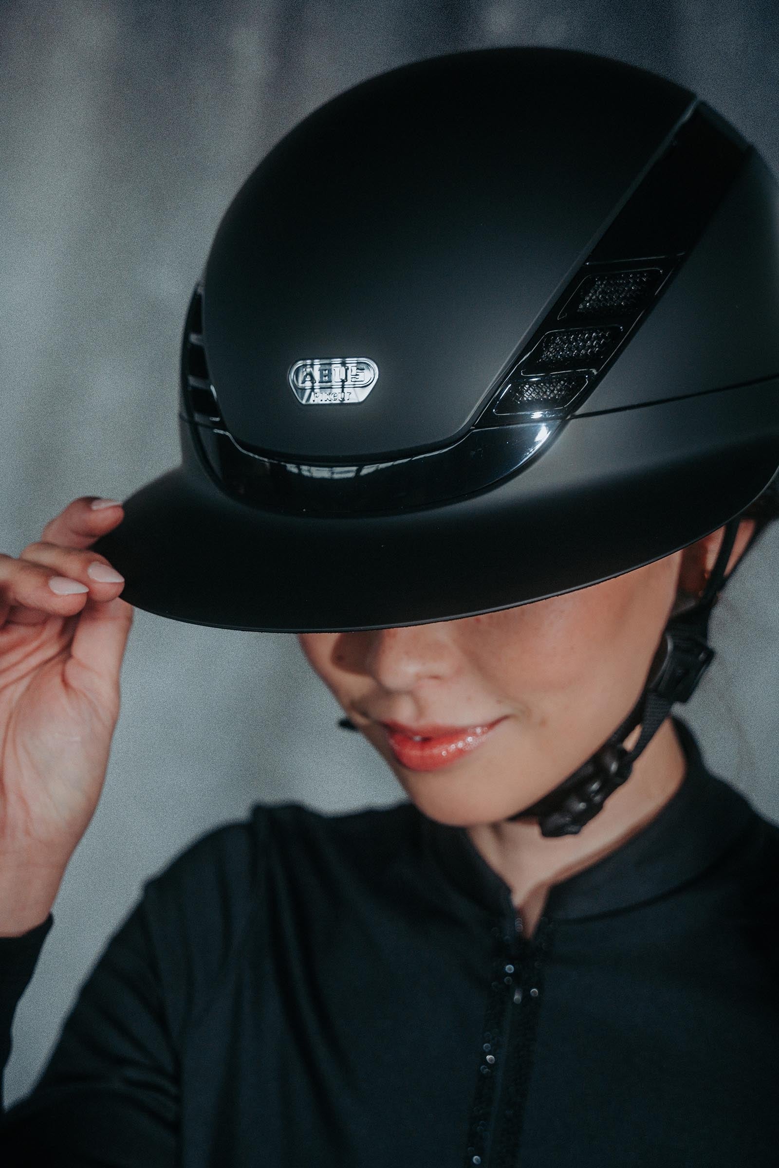 Abus Airluxe Pure Long Visor Riding Helmet Safety Equipment