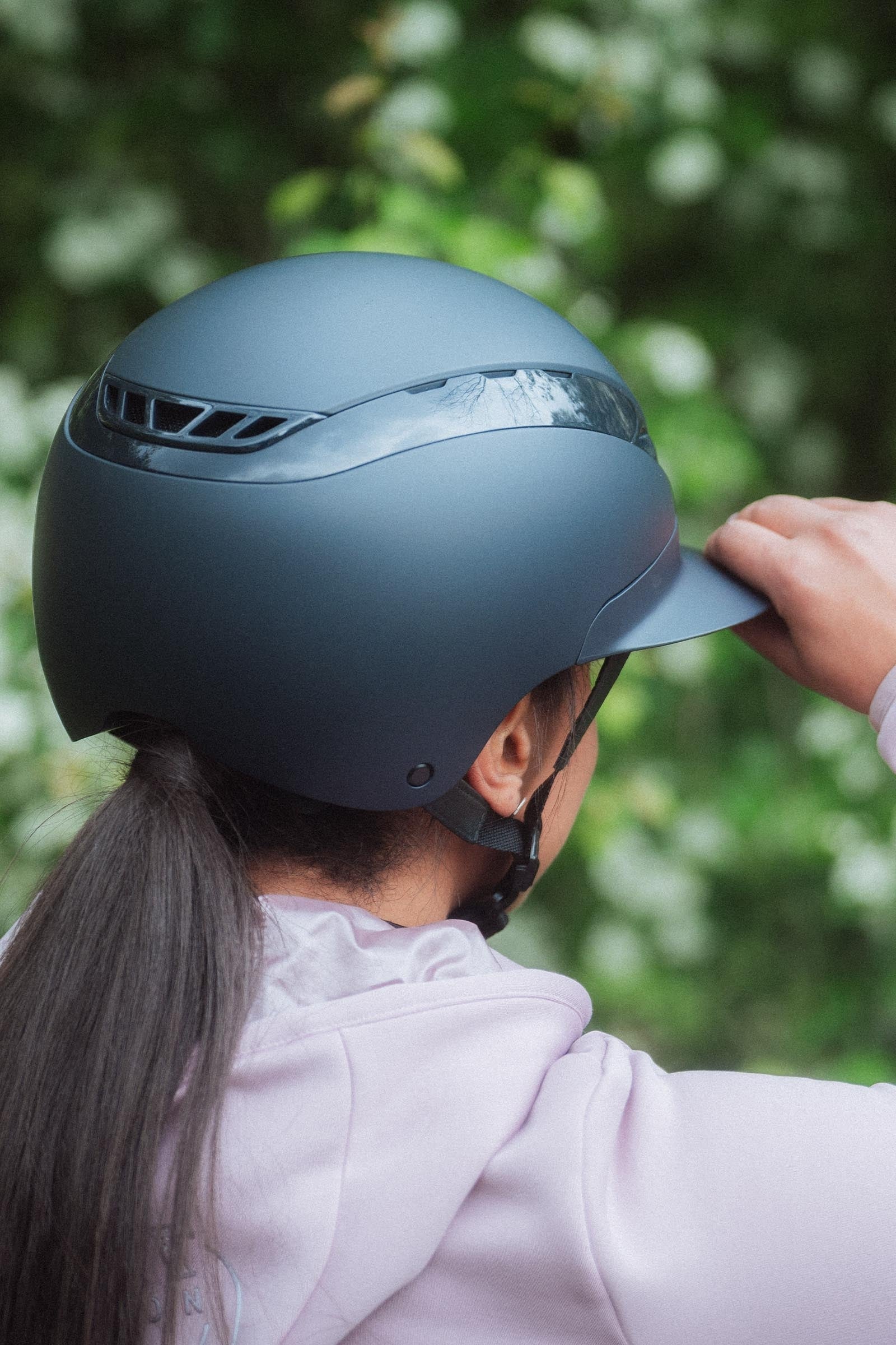 Abus Airluxe Pure Long Visor Riding Helmet Safety Equipment