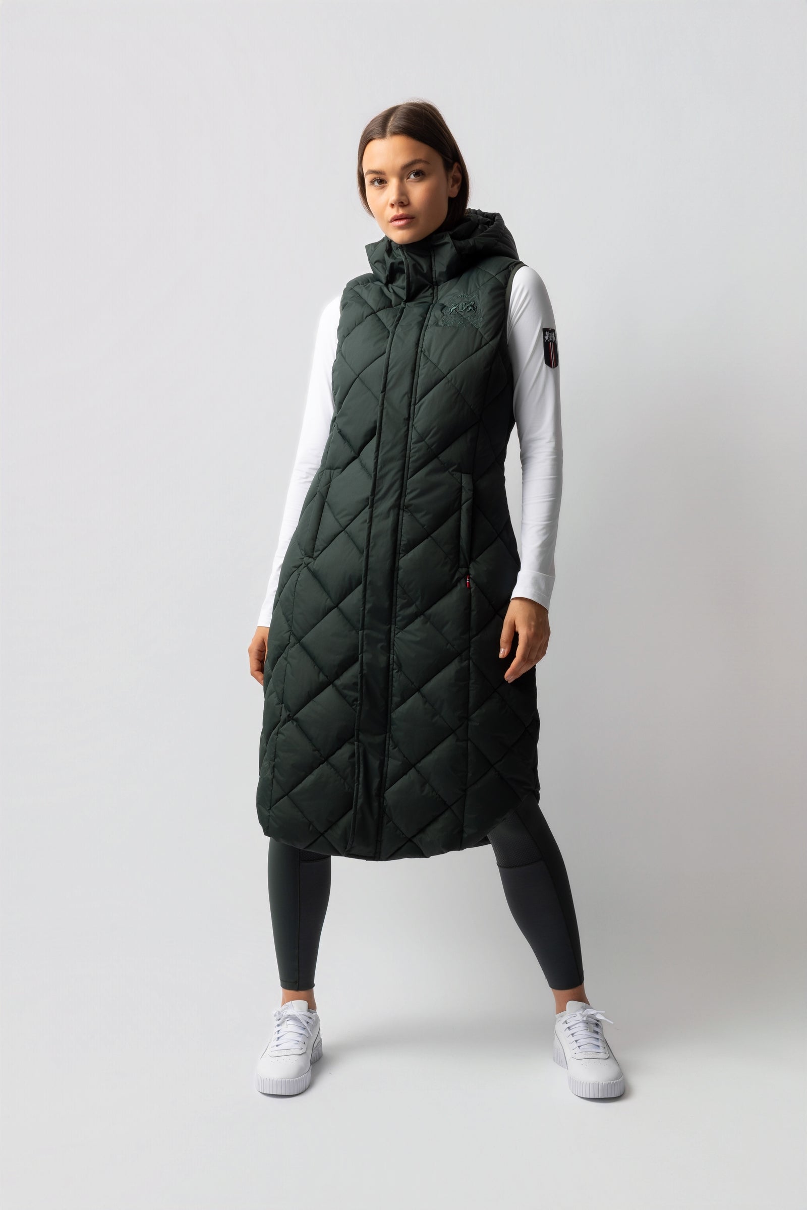 B Vertigo Gem Dlouhá polstrovaná jezdecká vesta Women’s Riding Clothing