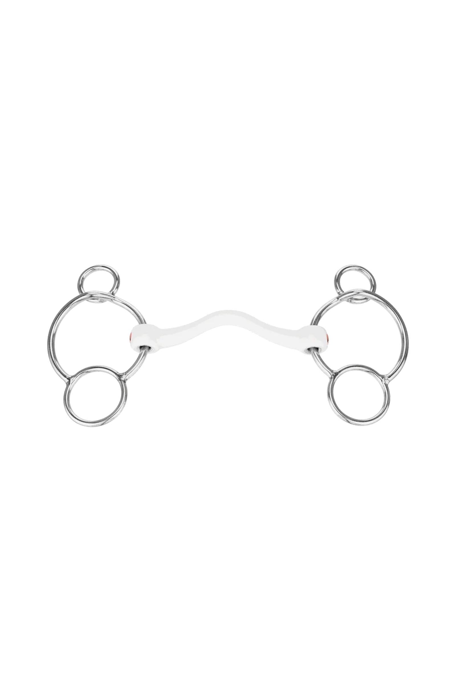 Sprenger Nathe CM 3kroužkové udidlo, měkká tyč s vyklenutím, 15 mm, termoplast Horse Bits