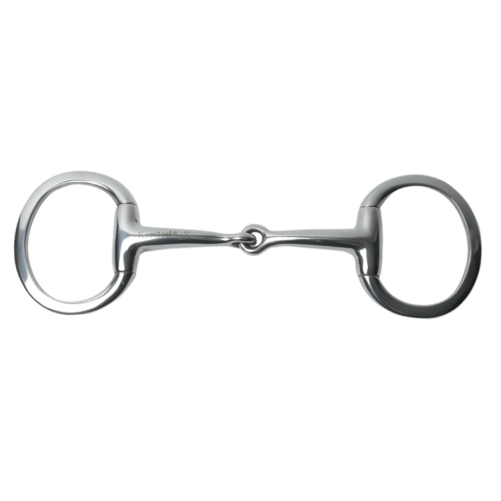 Korsteel Stainless Steel Featherweight Thin Mouth Jointed Flat Ring Eggbutt Snaffle Bit Horse Bits