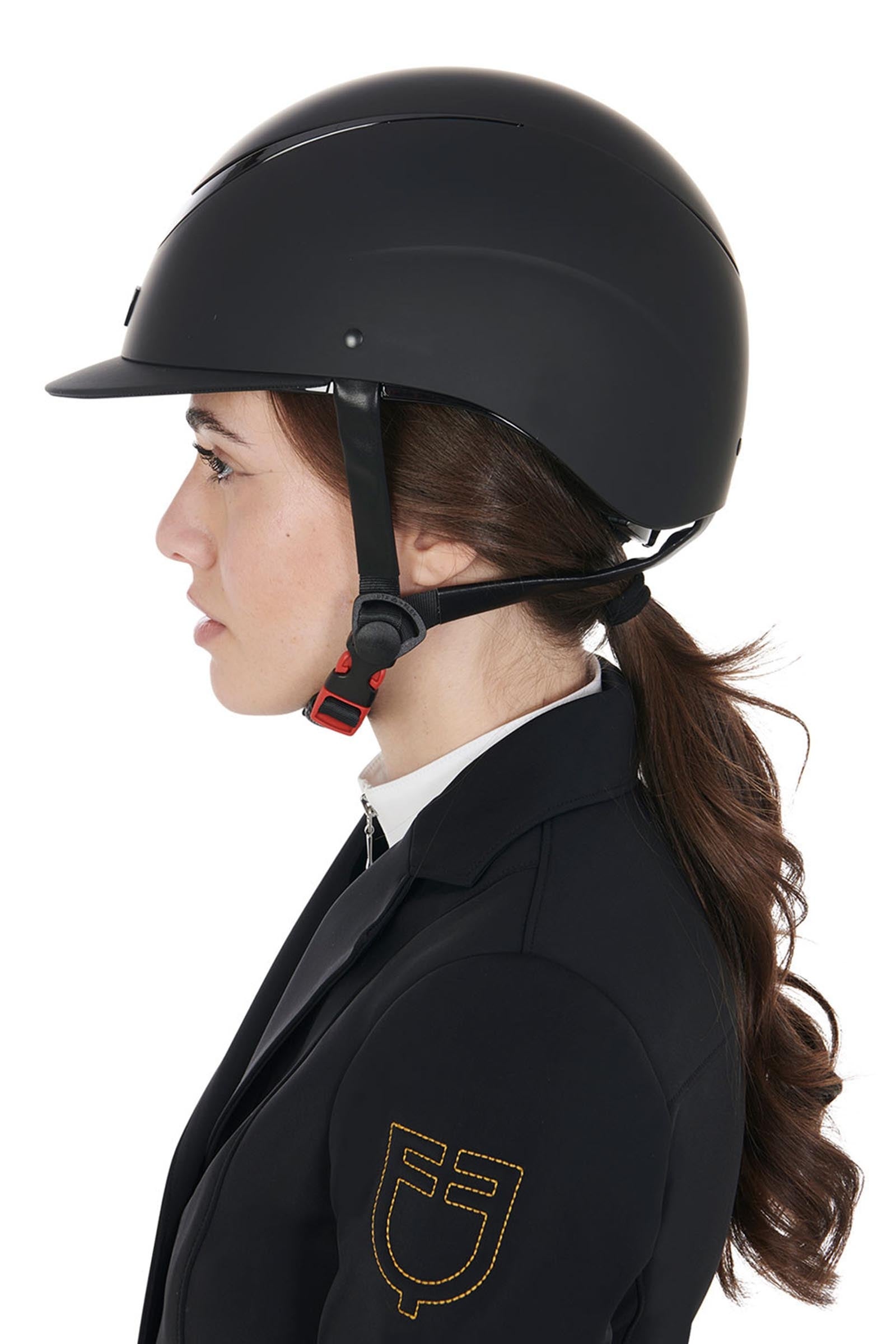 Equestro Unisex Helmet With Shiny Frame Homologation En 1384-2023 Safety Equipment