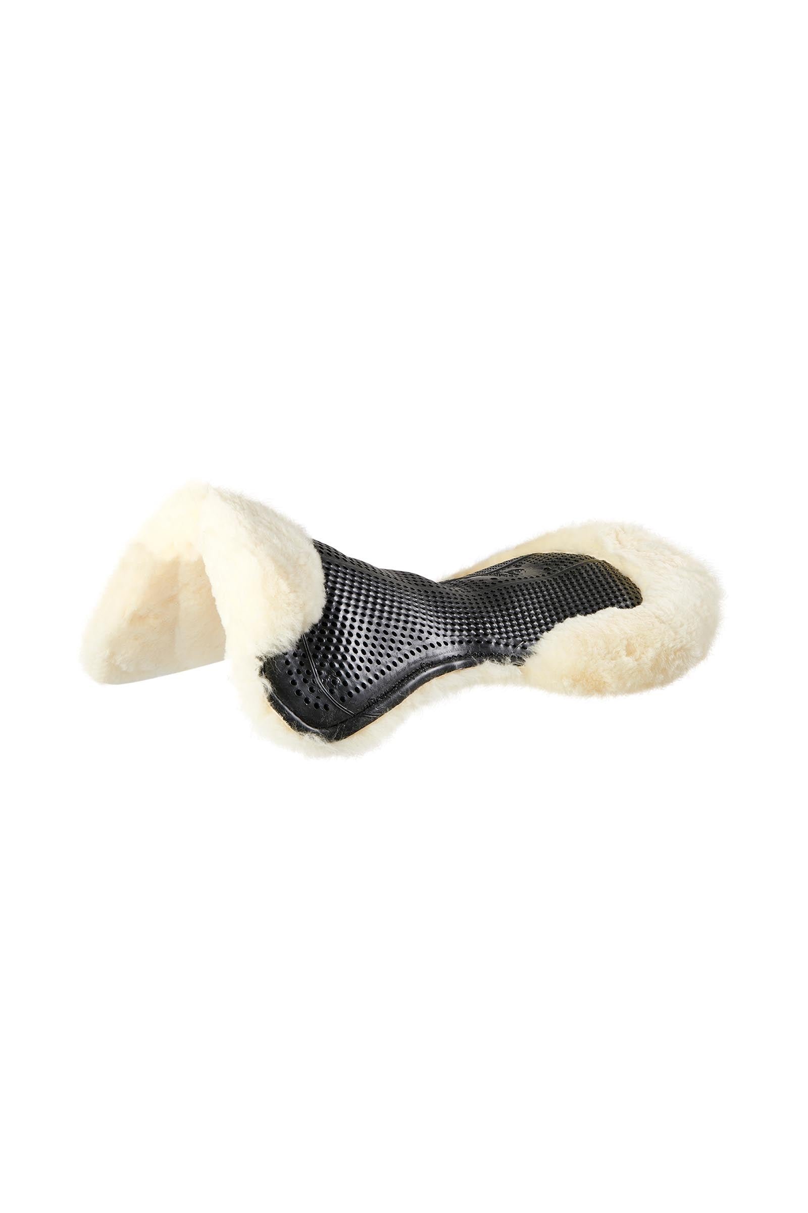 Acavallo protiskluzová gelová podložka Classic s ovčí kožešinou, plochá Saddle Pads