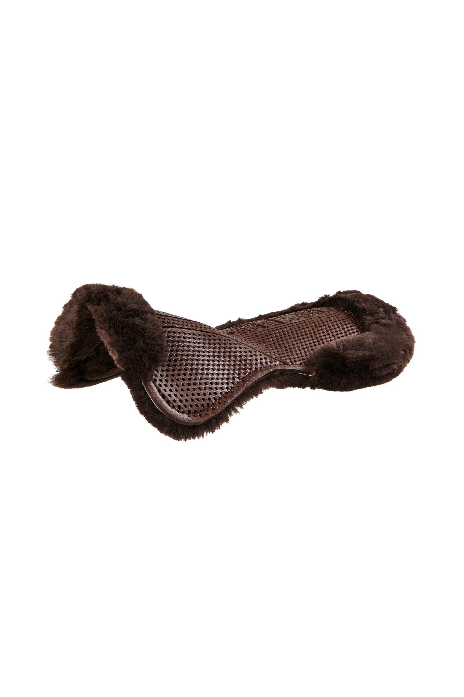 Acavallo protiskluzová gelová podložka Classic s ovčí kožešinou, plochá Saddle Pads