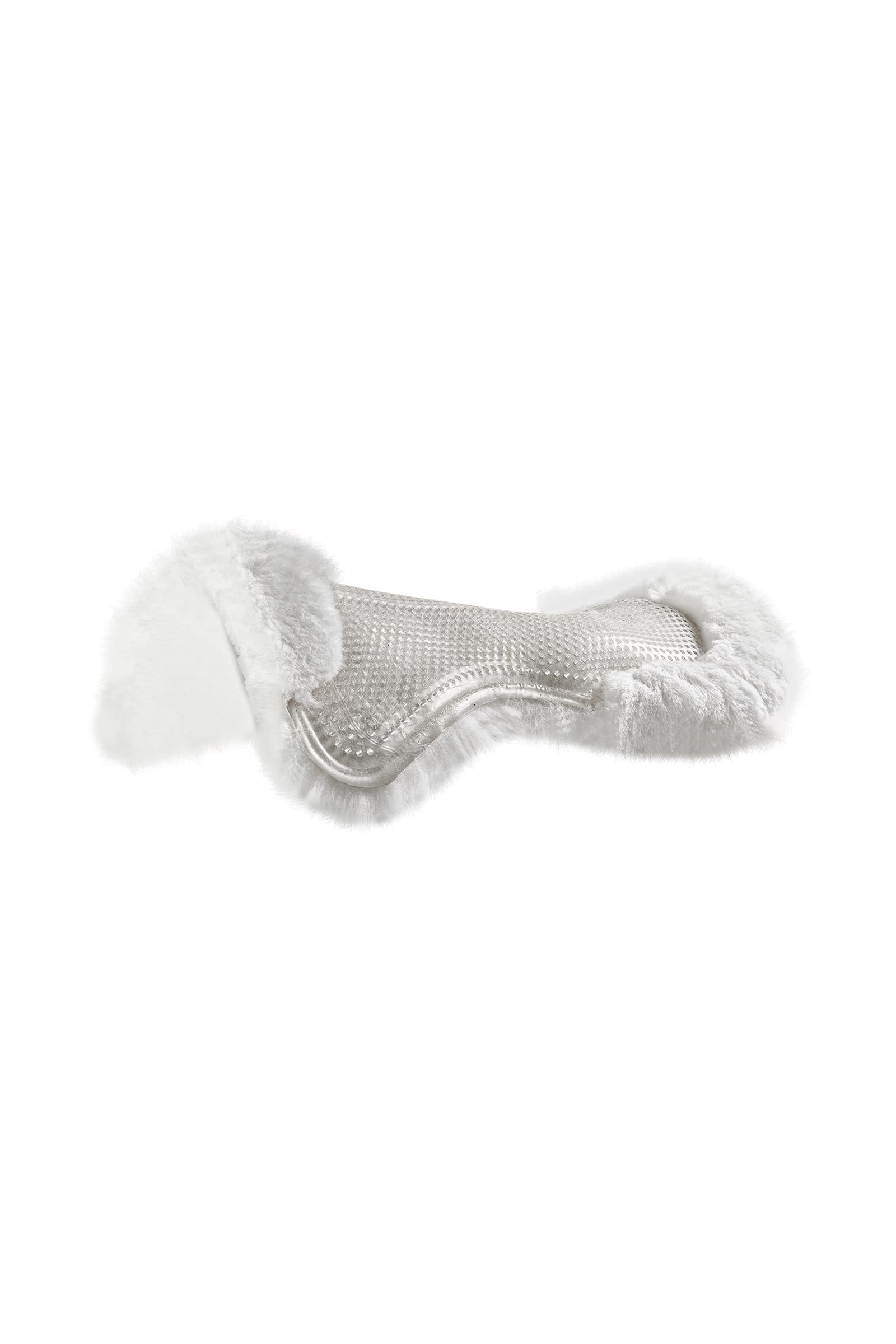Acavallo protiskluzová gelová podložka Classic s ovčí kožešinou, plochá Saddle Pads