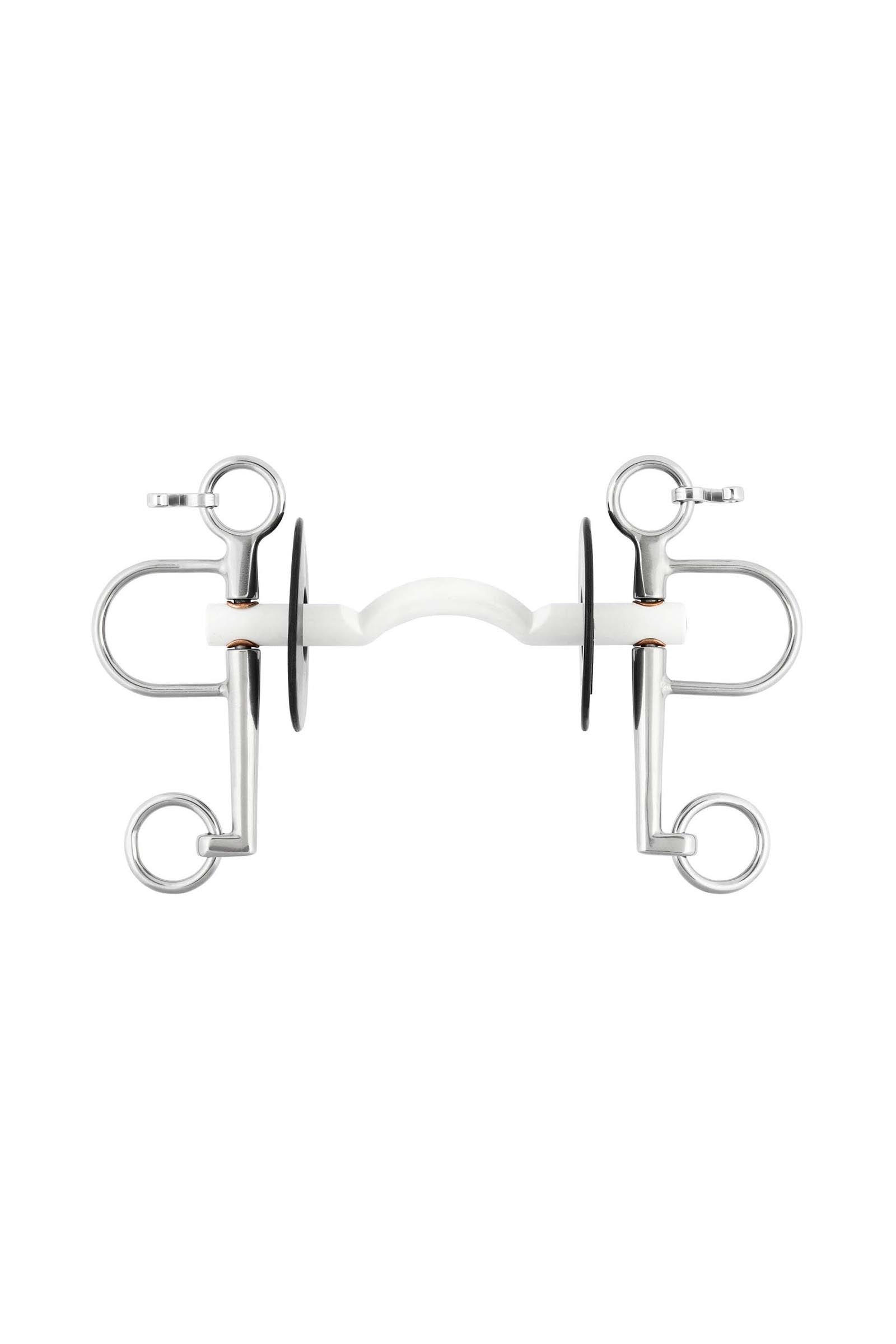 Sprenger Nathe pelham, tvrdá tyč s vyklenutím, 15 mm, dlouhé páky, termoplast Horse Bits