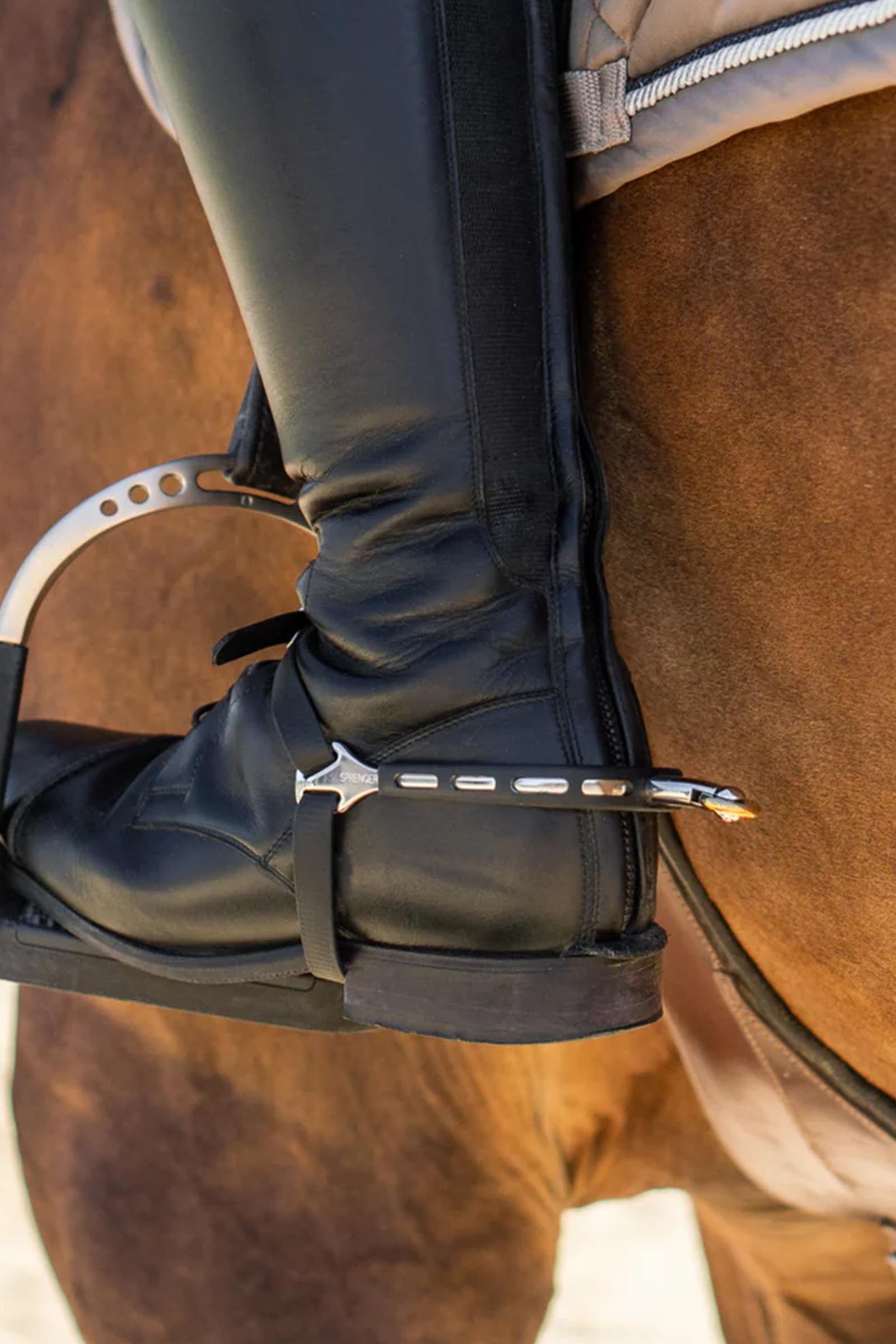 Sprenger ULTRA Fit Extra Grip spurs with Balkenhol fastening, Stainless Steel, rounded, 32 mm Riding Whips, Crops & Spurs