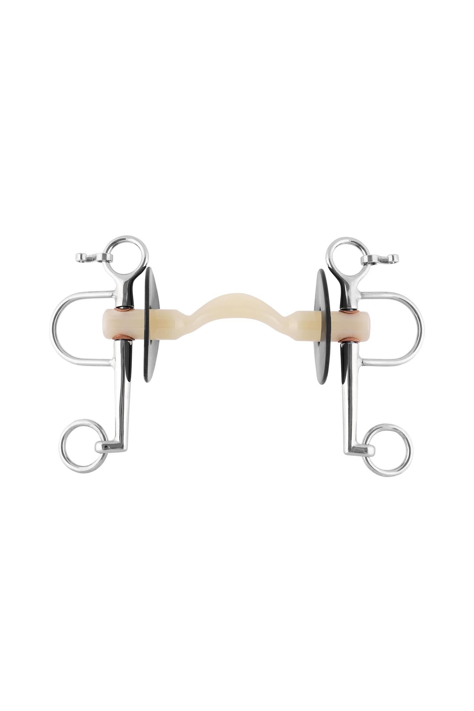 Sprenger Nathe Pelham 20mm w/ Soft Mullen Mouth, Port & Long Cheeks (lower cheek 7cm ring) Horse Bits