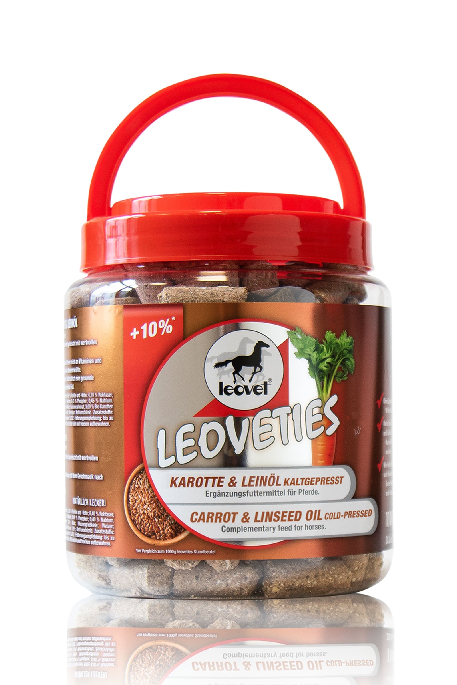 Leovet Leoveties mrkev & lněné semínko za studena lisované, 1,1 kg Horse Feed & Nutrition