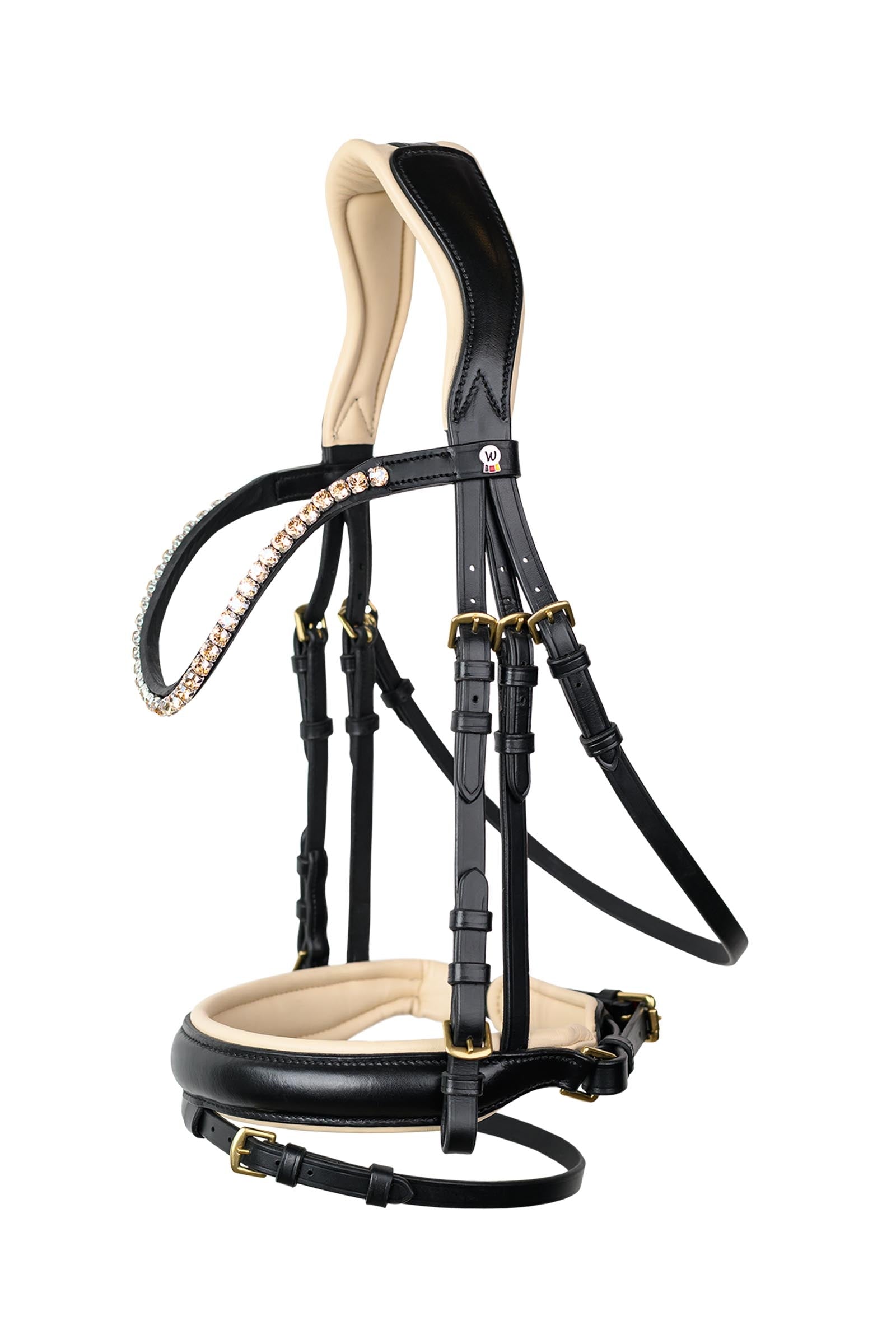 Waldhausen X-Line Ivory Bridle With Pullback Combined Nosenband Bridles & Reins