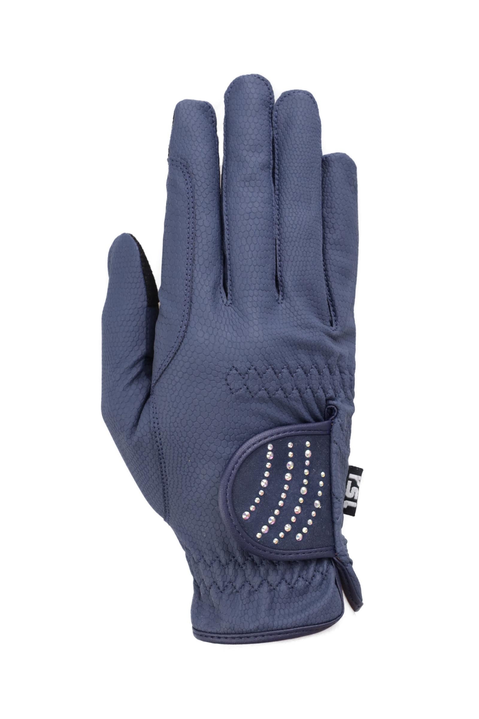 RSL Dubai jezdecké rukavice s barevně se přizpůsobujícími třpytivými kamínky Riding Gloves