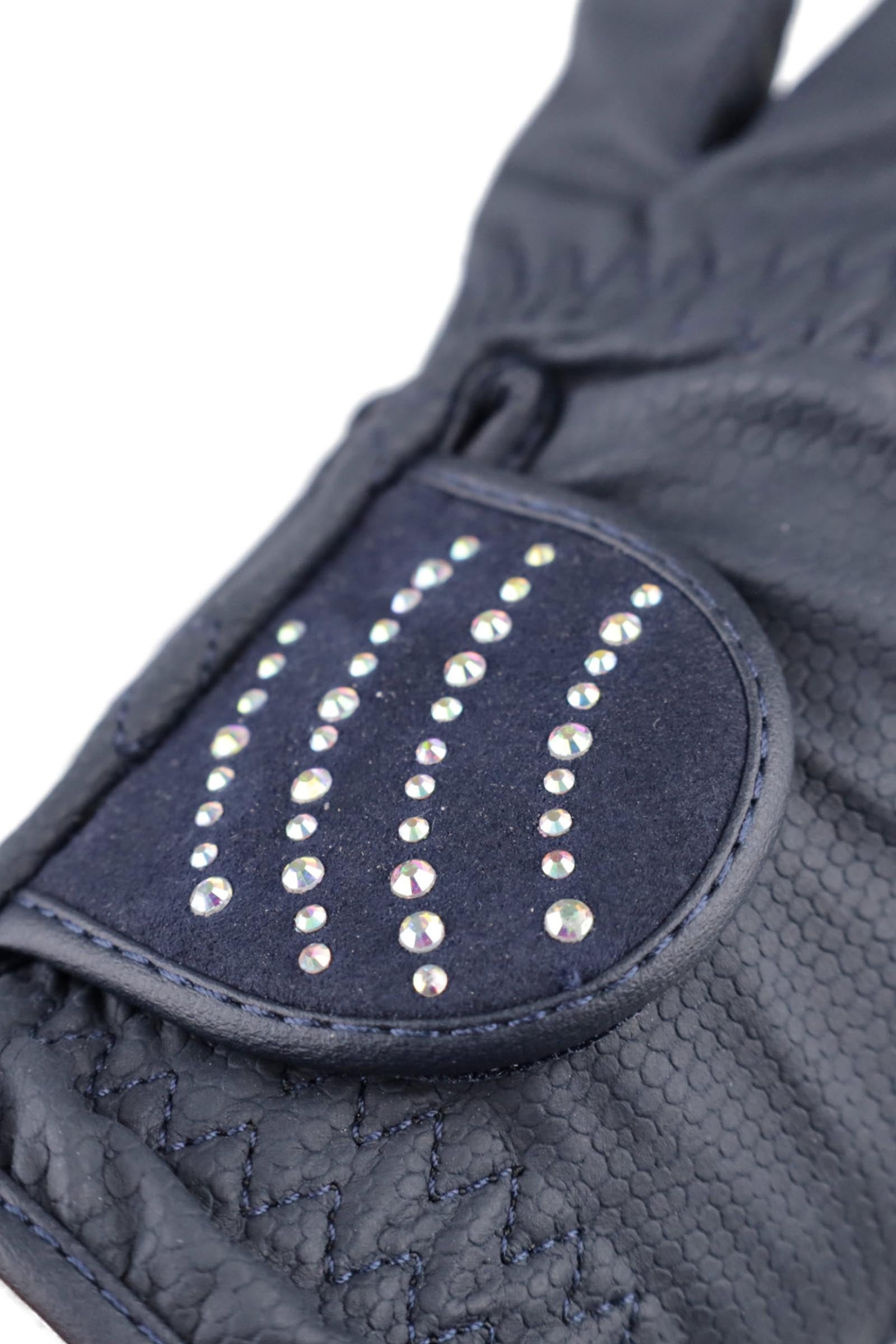RSL Dubai Riding Gloves With Color-Adapting Glitter Stones Riding Gloves