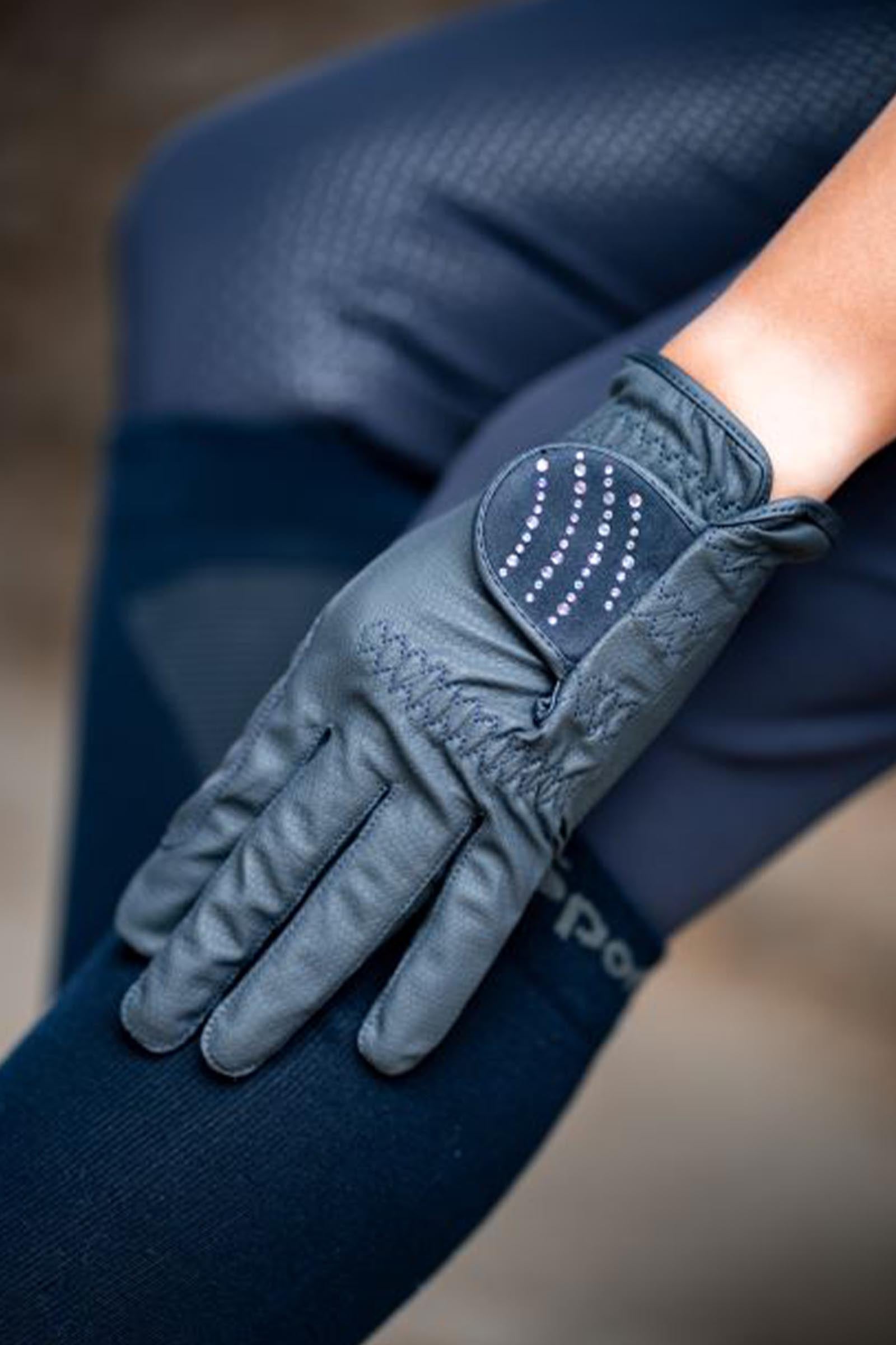 RSL Dubai Riding Gloves With Color-Adapting Glitter Stones Riding Gloves